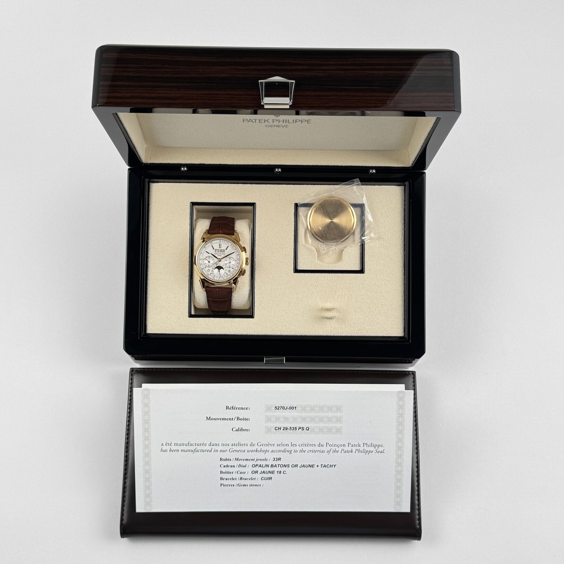 Patek Philippe Grand Complications 5270J-001 Perpetual Chronograph Yellow Gold White Dial (2021)