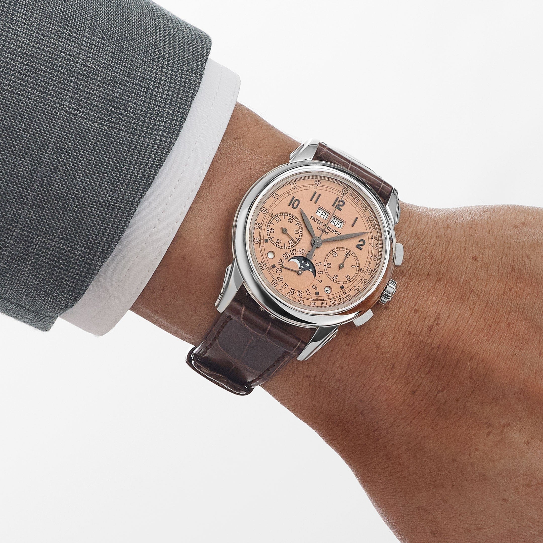 Patek Philippe Grand Complications 5270P-001 Perpetual Calendar Chronograph Platinum Salmon Dial (2019)