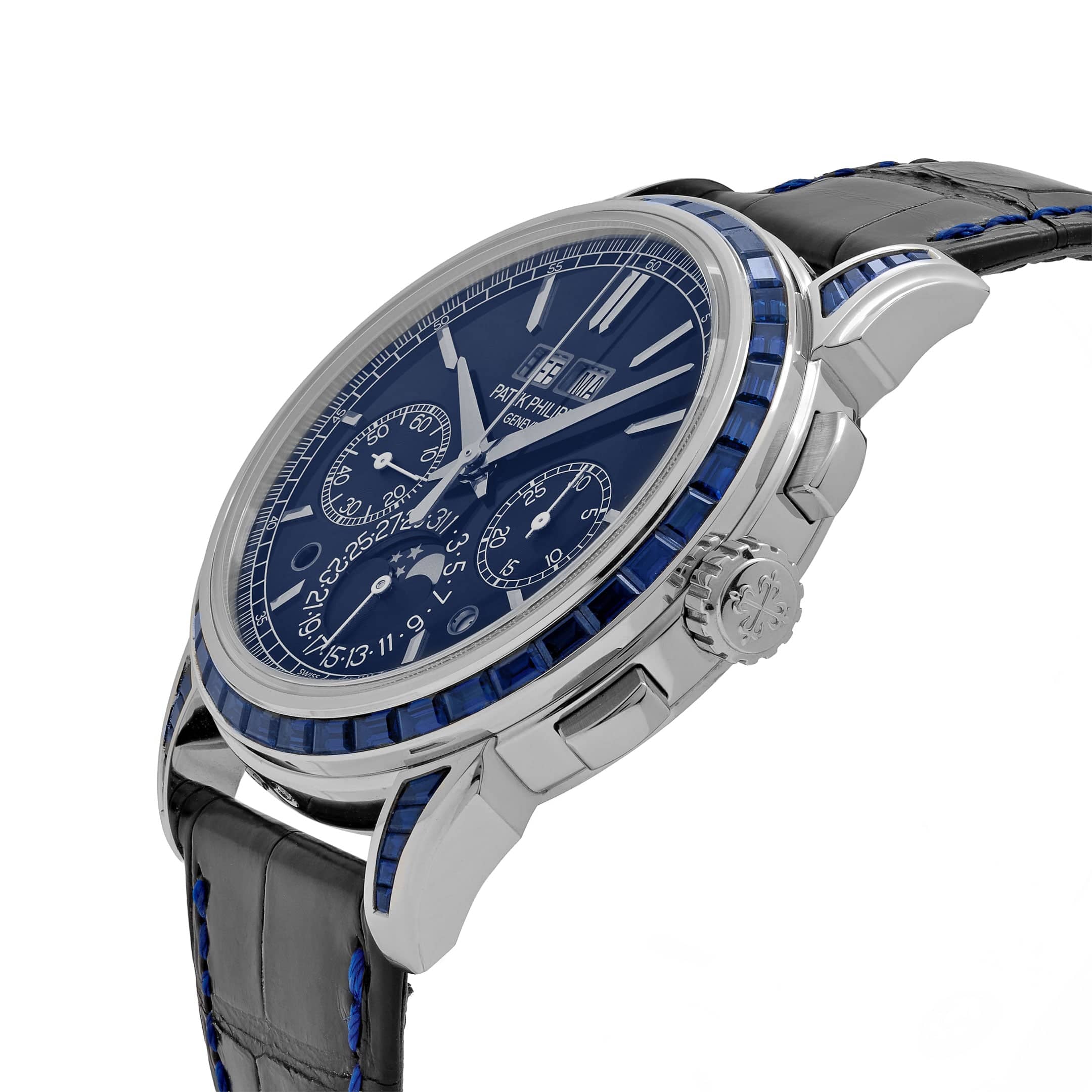 Patek Philippe Grand Complications 5271/11P-010 Perpetual Calendar Chronograph Platinum Baguette Sapphires (2025)
