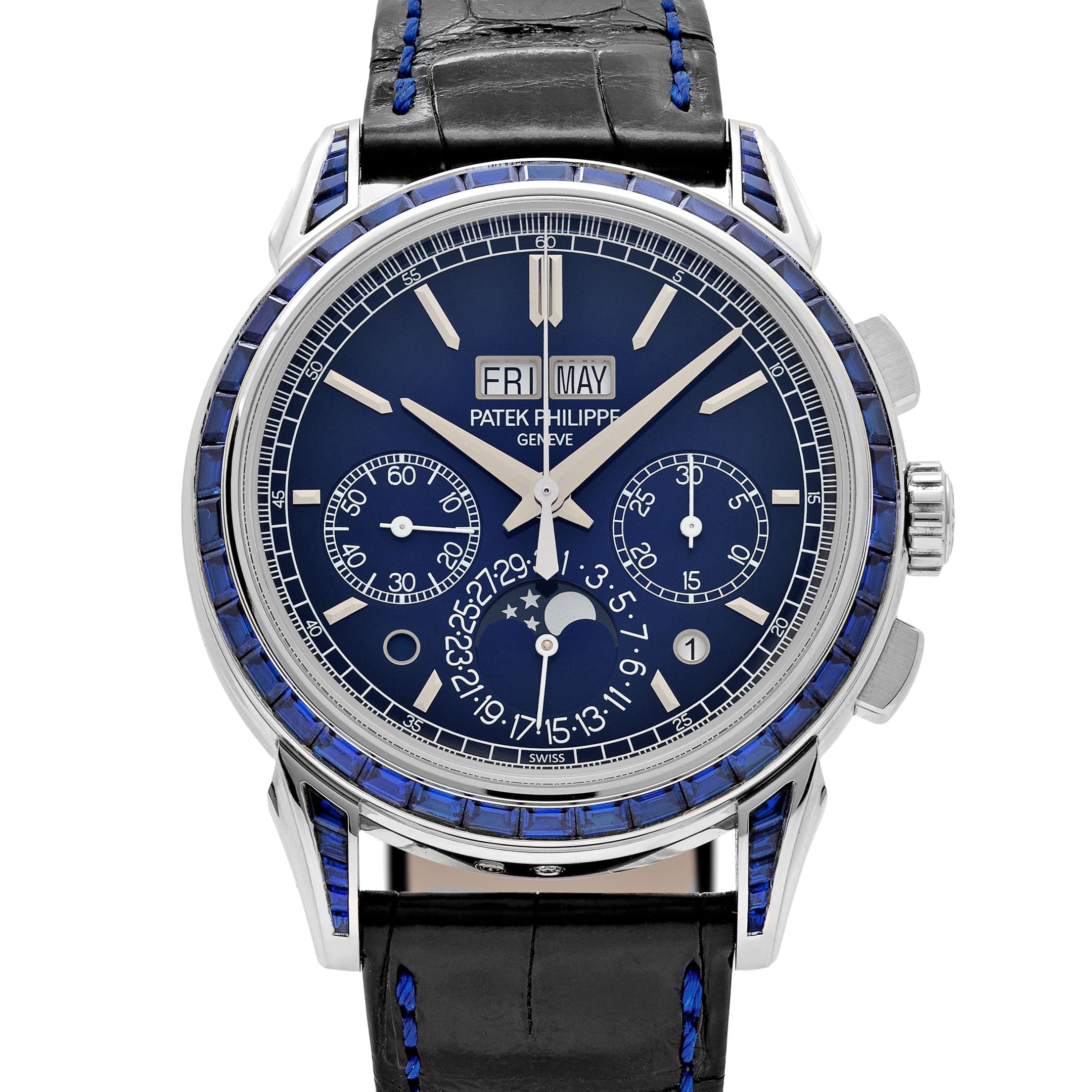 Patek Philippe Grand Complications 5271/11P-010 Perpetual Calendar Chronograph Platinum Baguette Sapphires (2025)