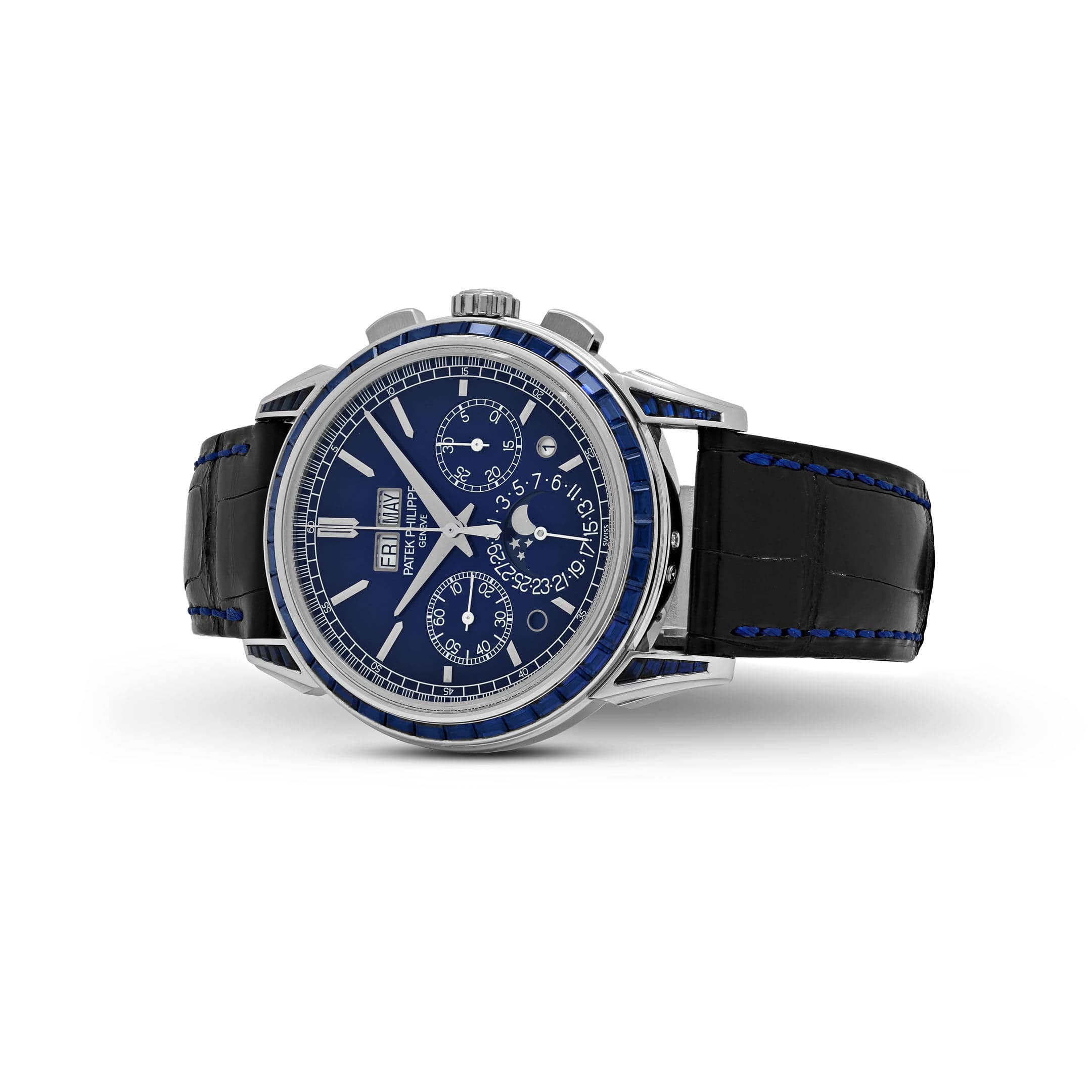 Patek Philippe Grand Complications 5271/11P-010 Perpetual Calendar Chronograph Platinum Baguette Sapphires (2025)