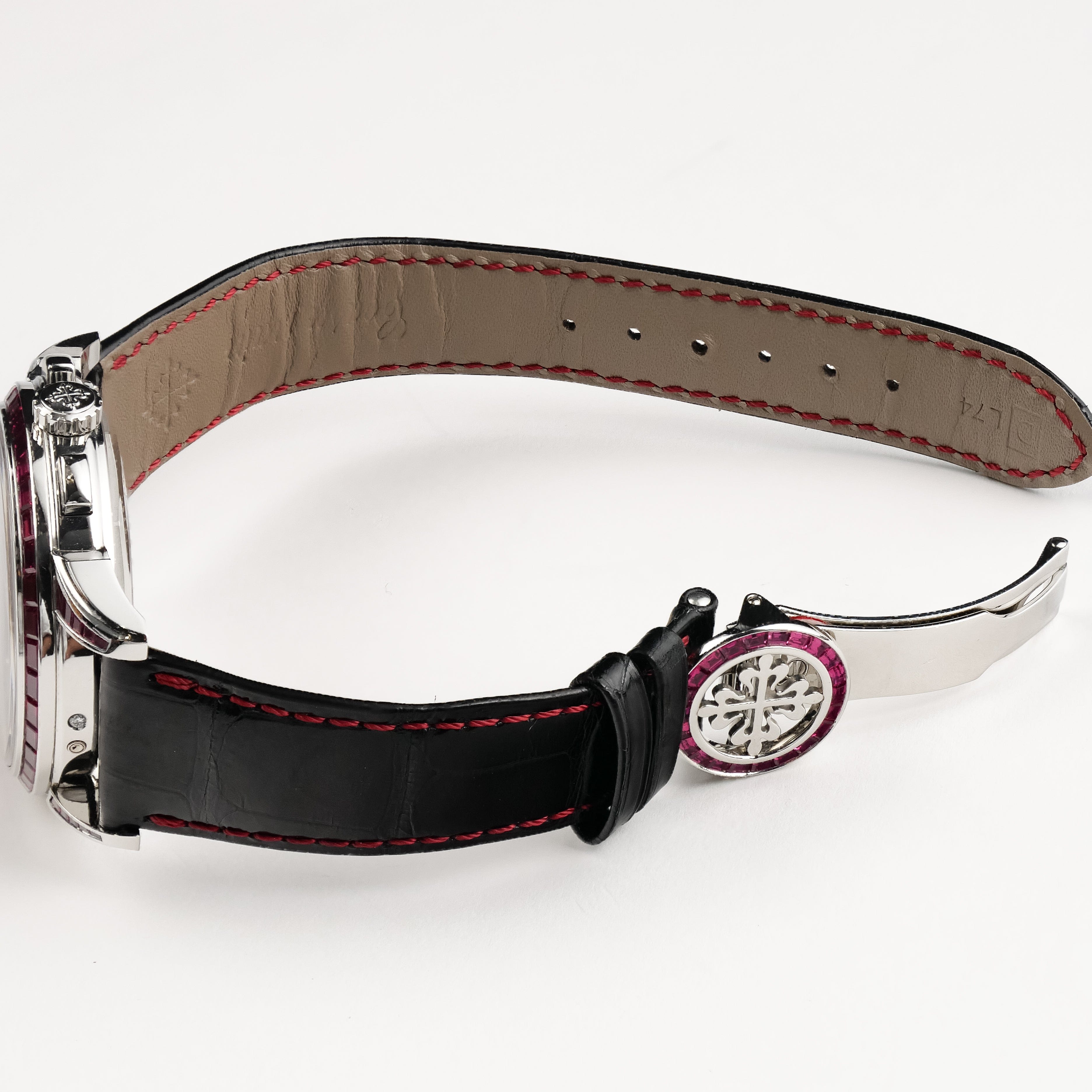 Patek Philippe Grand Complications 5271/12P-010 Perpetual Calendar Chronograph Platinum Baguette Rubies