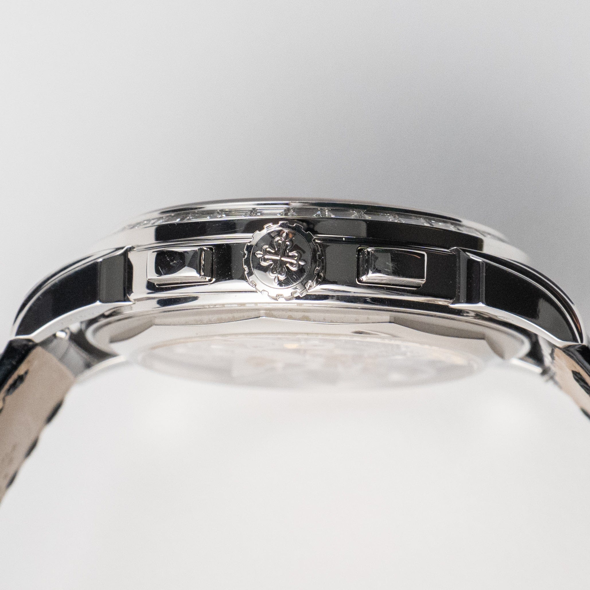 Patek Philippe Grand Complications 5271P-001 Perpetual Calendar Platinum Black Dial Baguette Bezel