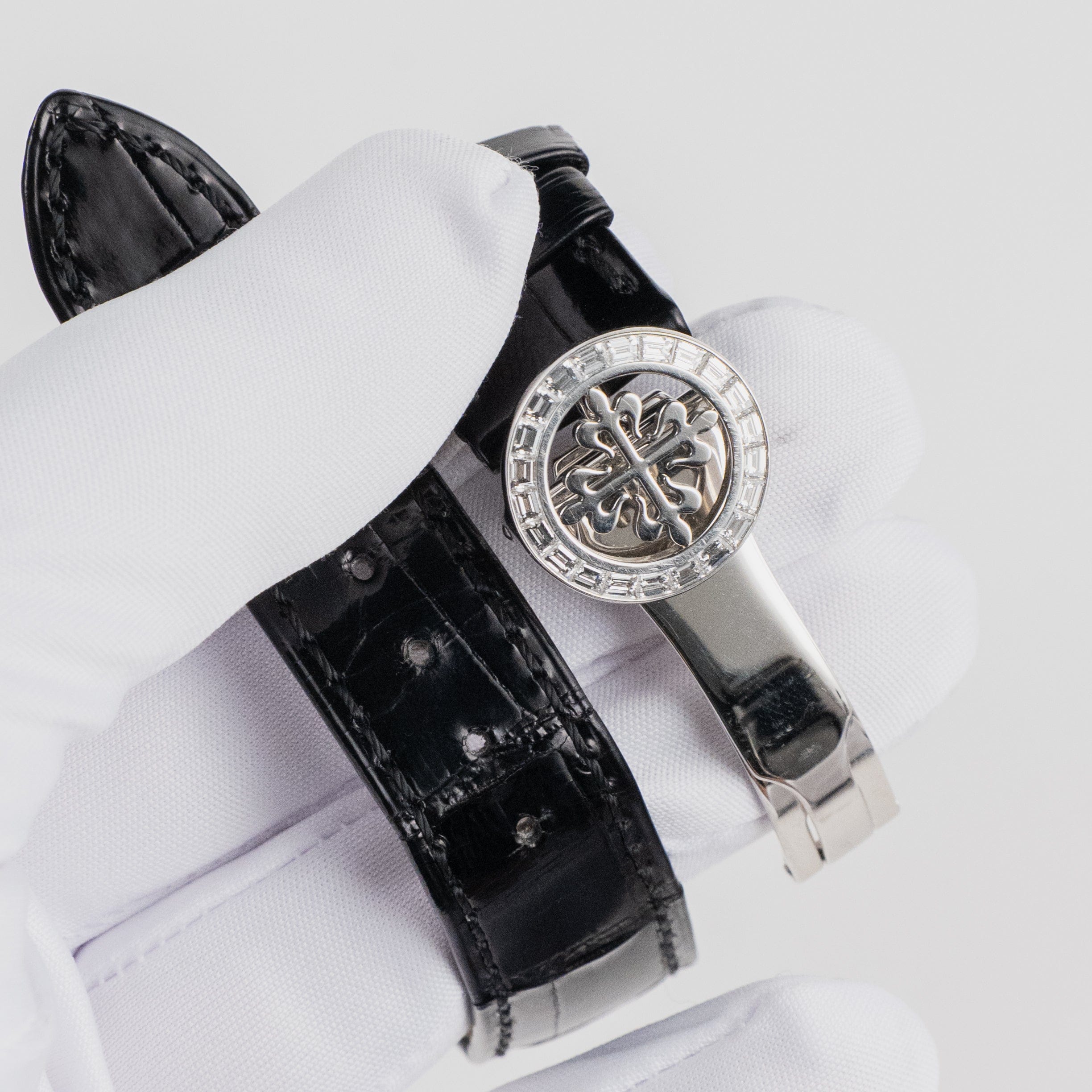 Patek Philippe Grand Complications 5271P-001 Perpetual Calendar Platinum Black Dial Baguette Bezel