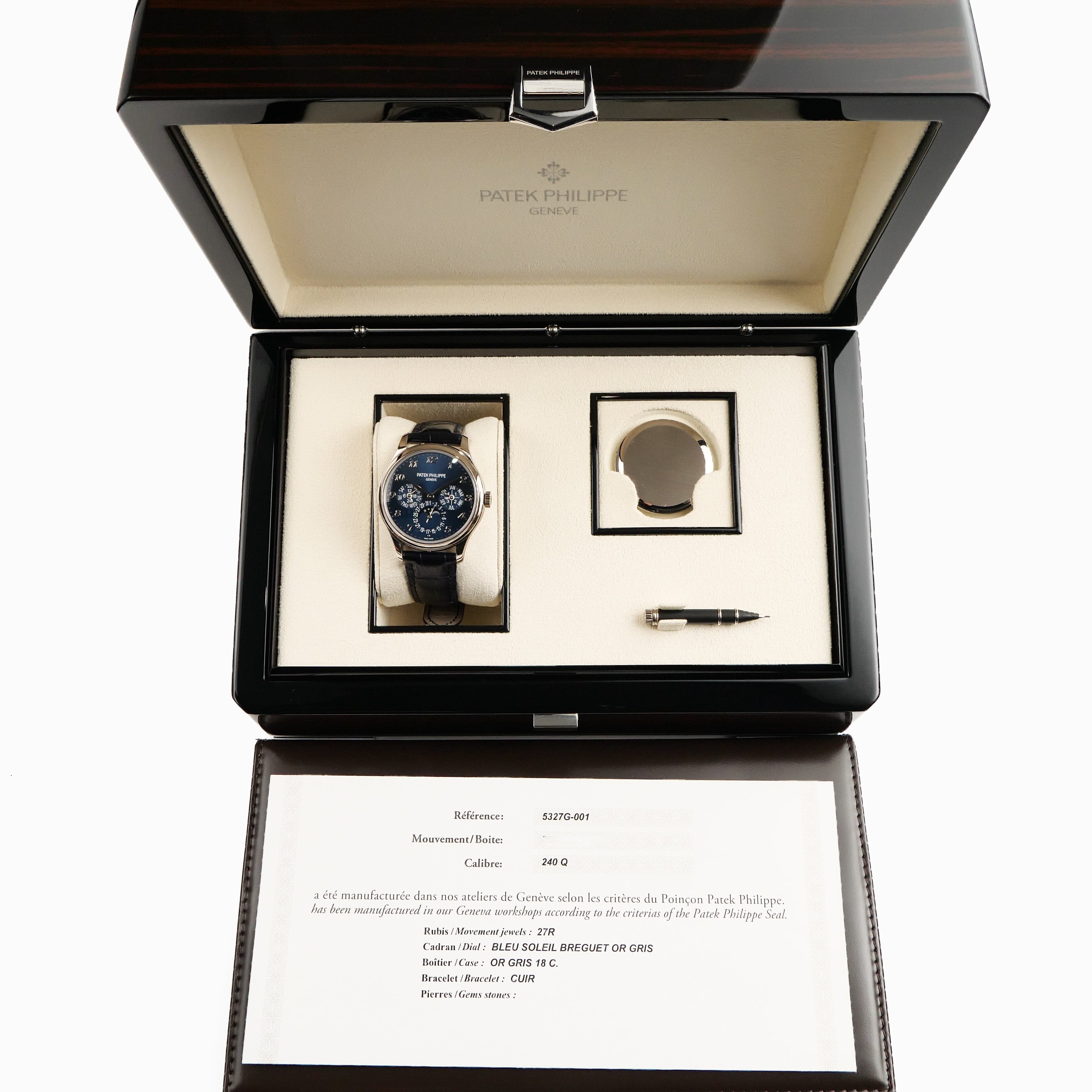 Patek Philippe Grand Complications 5327G-001 Perpetual Calendar White Gold Blue Dial (2025)