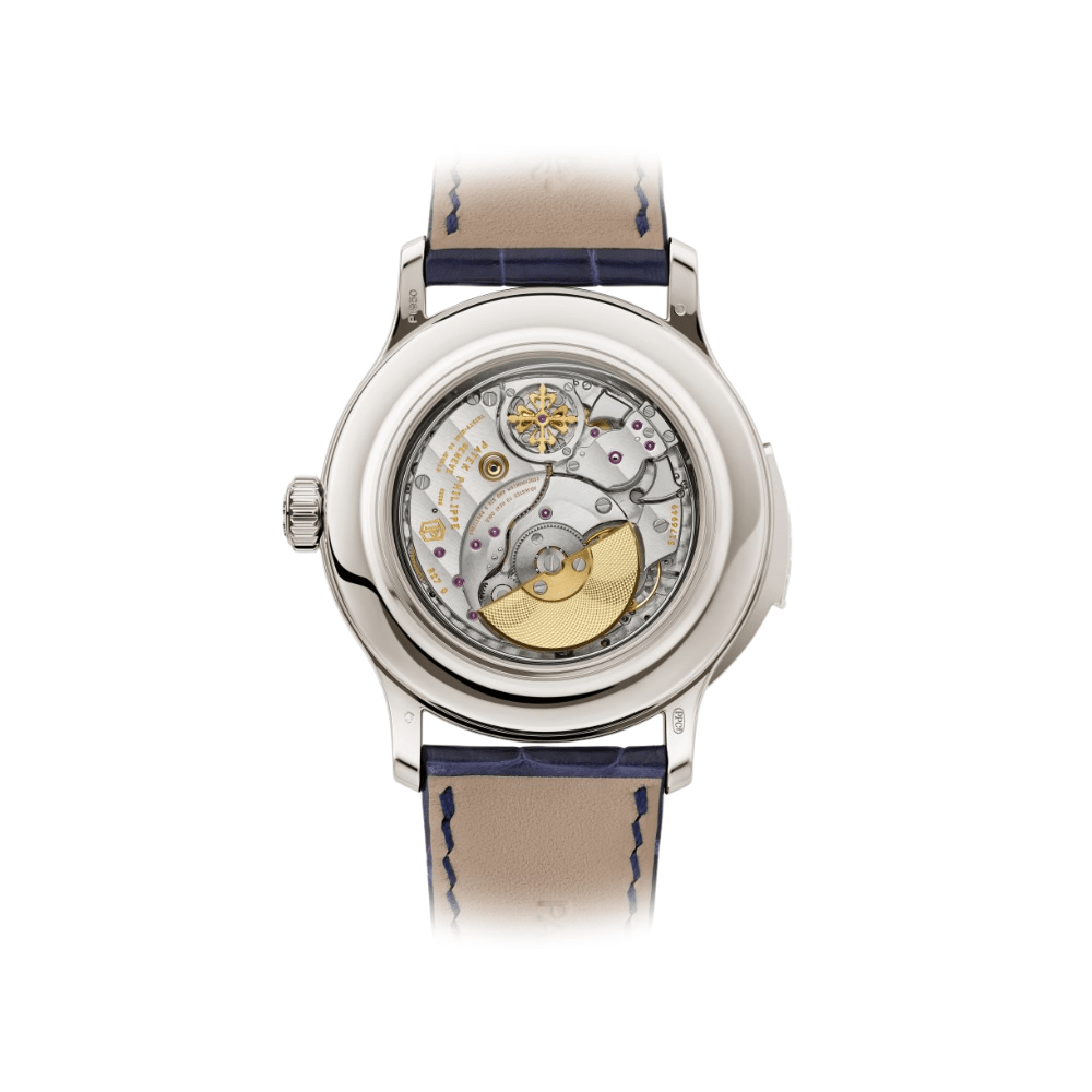 Patek Philippe Grand Complications 5374/300P-001 Perpetual Calendar Minute Repeater Diamond Set Platinum Case Blue Dial Sapphire Markers