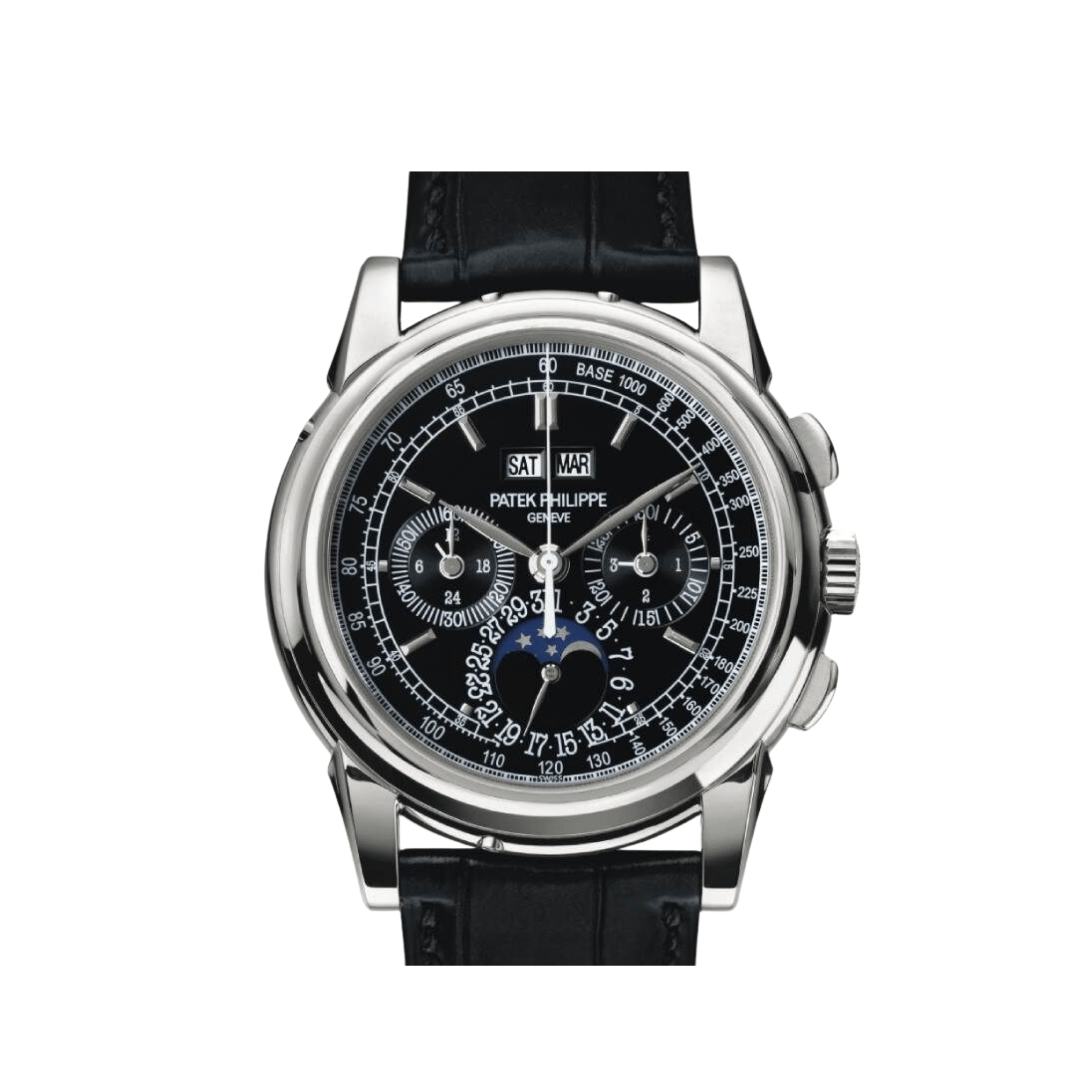 Patek Philippe Grand Complications 5970P-001 Perpetual Calendar Chronograph Platinum Black Dial