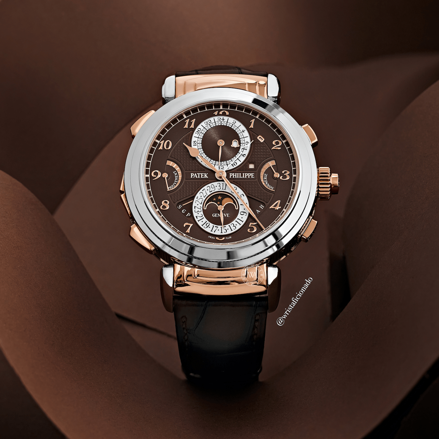 Patek Philippe Grandmaster Chime 6300GR-001 White Gold Rose Gold Brown Dial