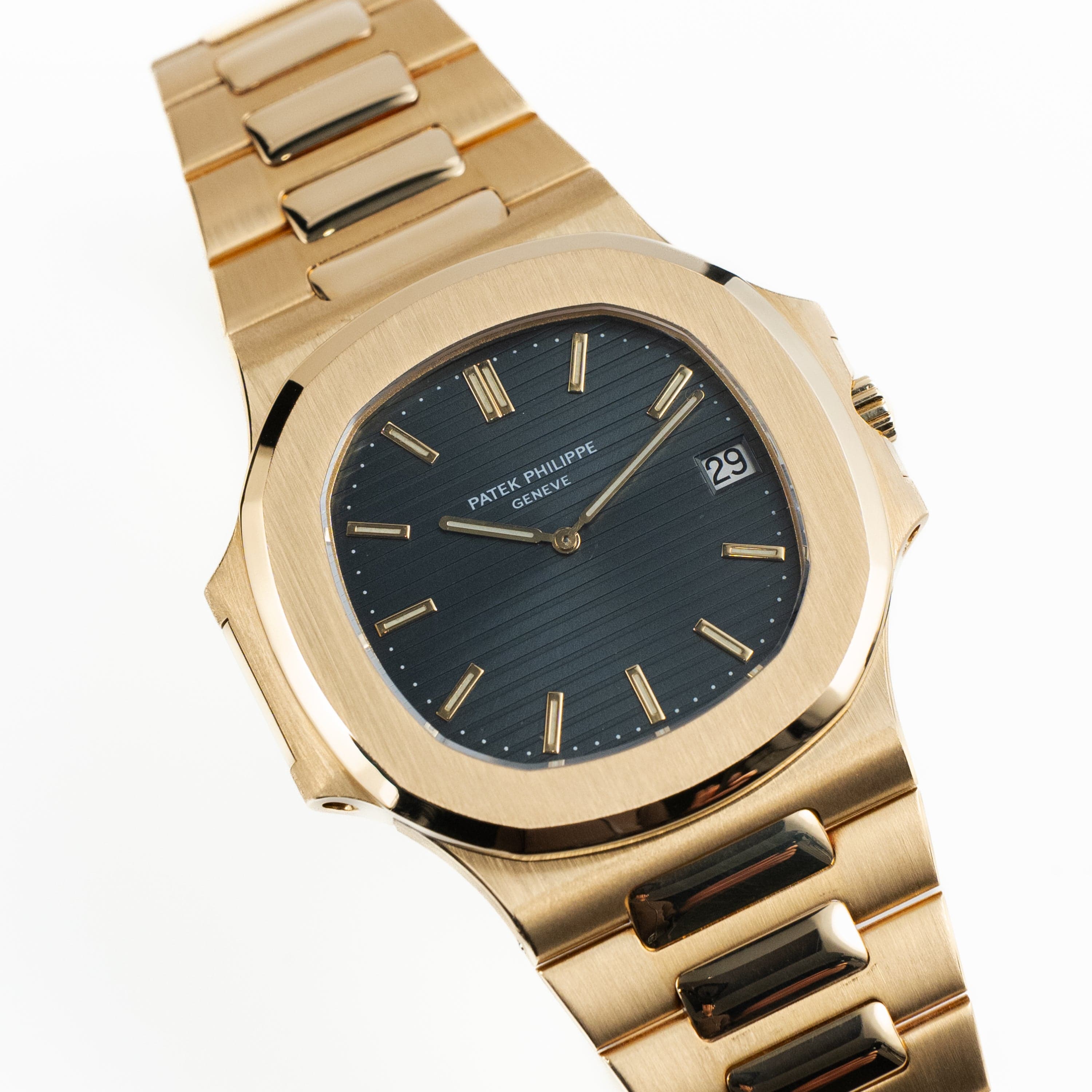 Patek Philippe Nautilus 3700/11J Vintage Yellow Gold Black Ribbed Dial