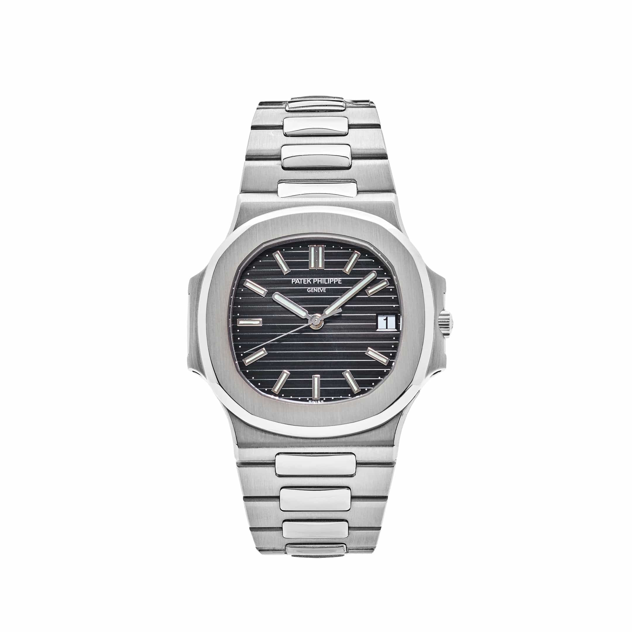 Patek Philippe Nautilus 3711/1G-001 Date White Gold Black Dial