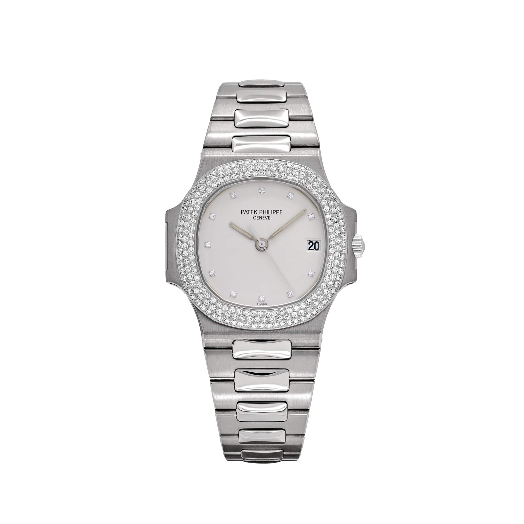 Patek Philippe Nautilus 3800/4G-001 White Gold White Dial Diamond Set (2004)