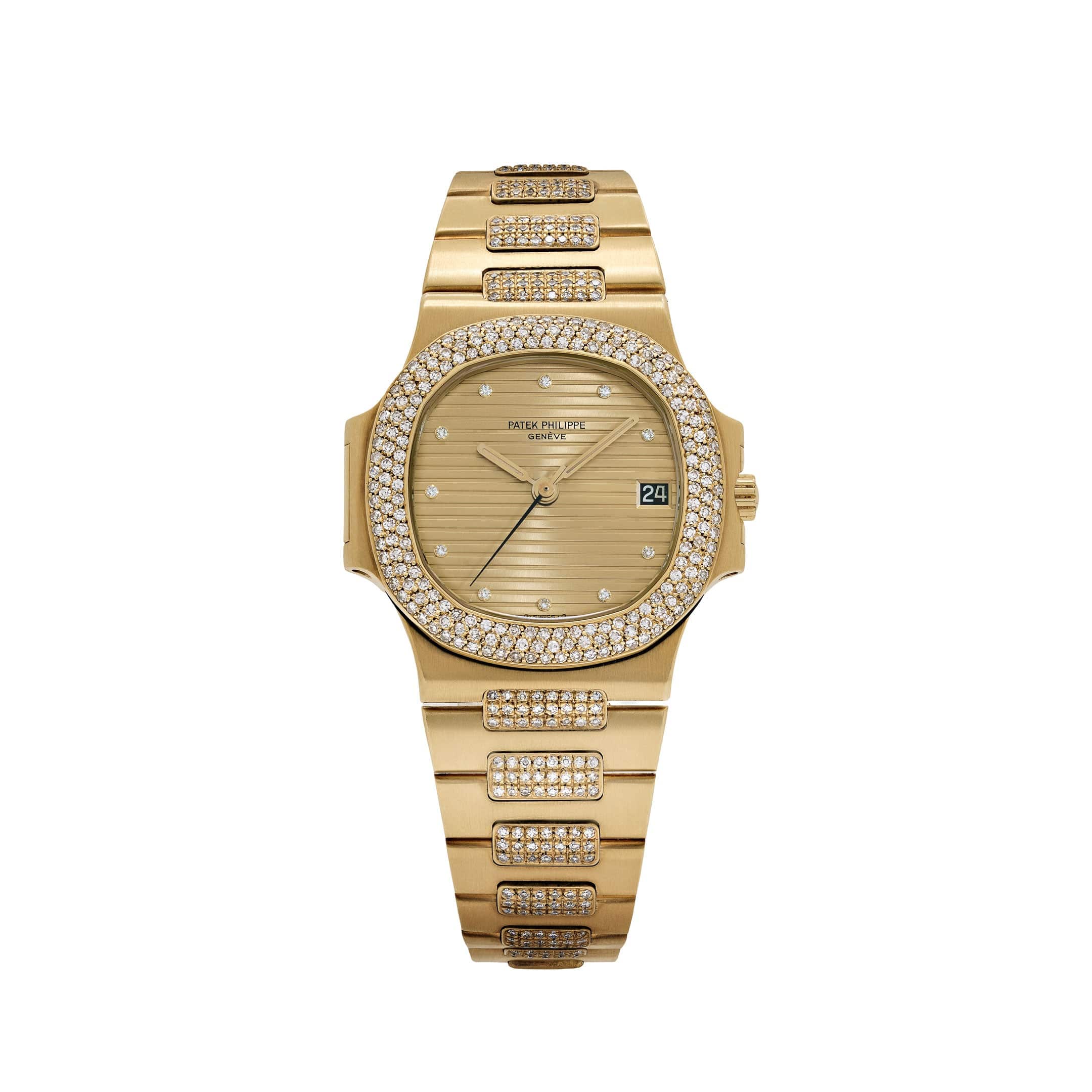 Patek Philippe Nautilus 3800/5 Yellow Gold Glided Gold Diamond Dial (1983)