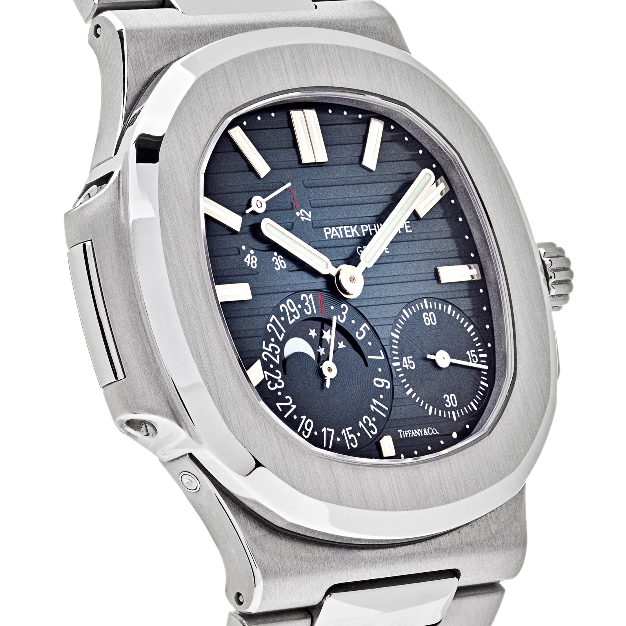Luxury Watch Patek Philippe Nautilus Moonphase Steel Tiffany Blue Dial 5712/1A-001 Wrist Aficionado