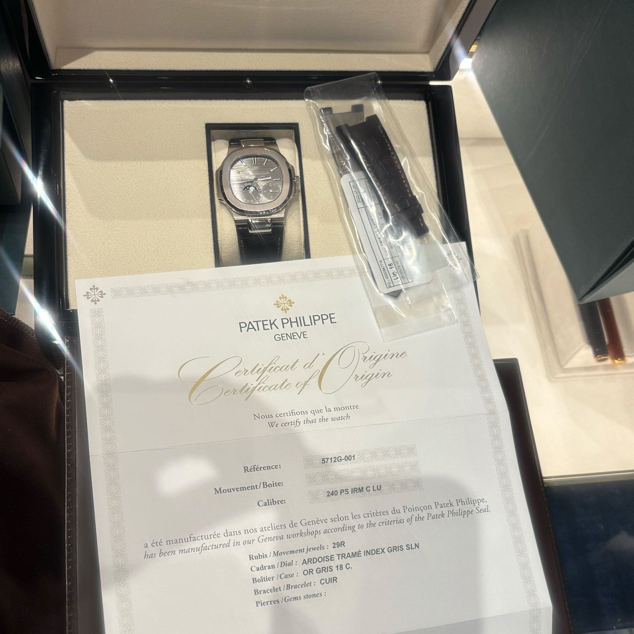 Patek Philippe Nautilus 5712G-001 'Tiffany & Co.' White Gold Grey Dial Moon Phases (2023)