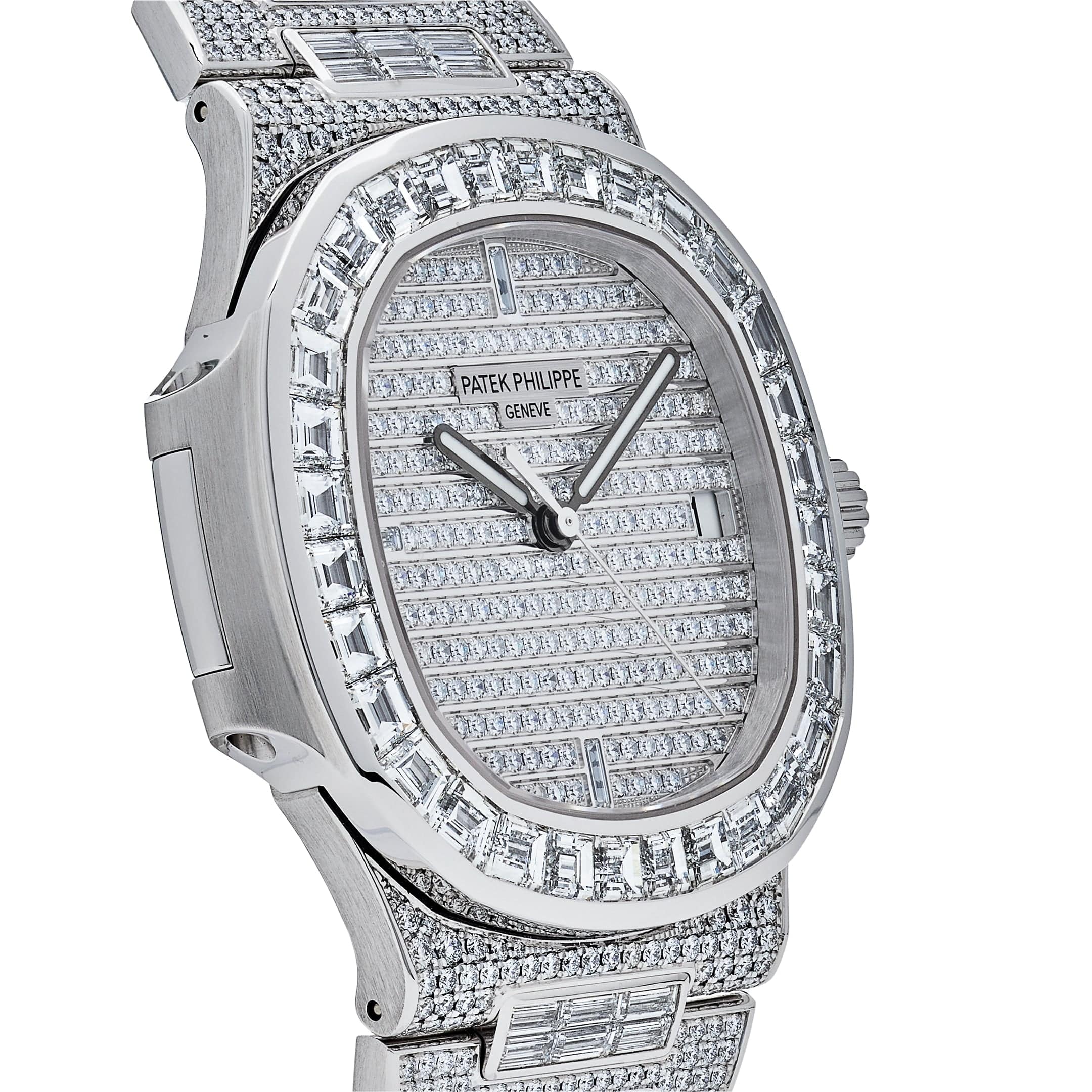 Patek Philippe Nautilus White Gold Diamond Set 5719/10G-010 Wrist Aficionado