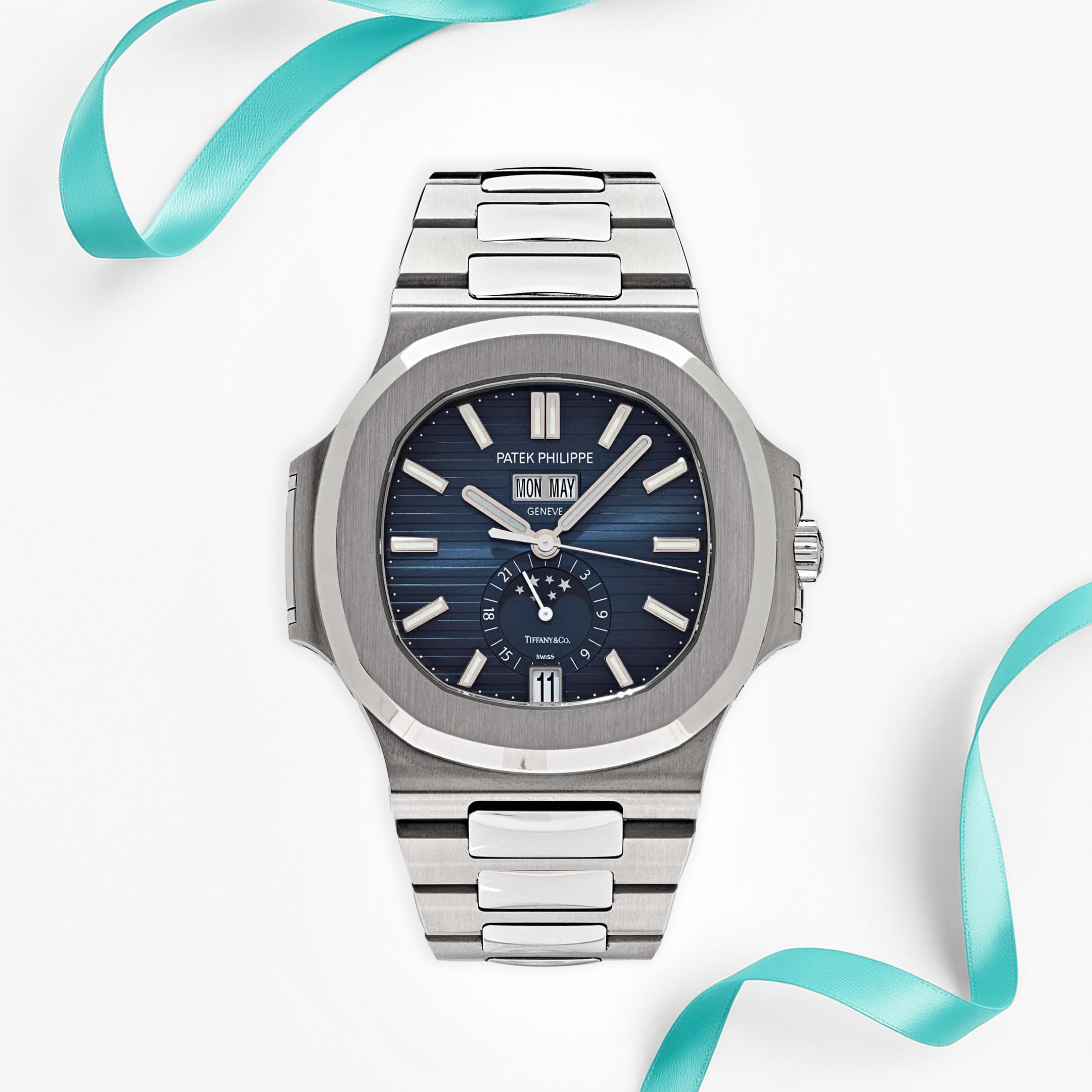 Patek Philippe Nautilus 5726/1A-014 'Tiffany & Co.' Moon Phase Stainless Steel Blue Dial (2025)
