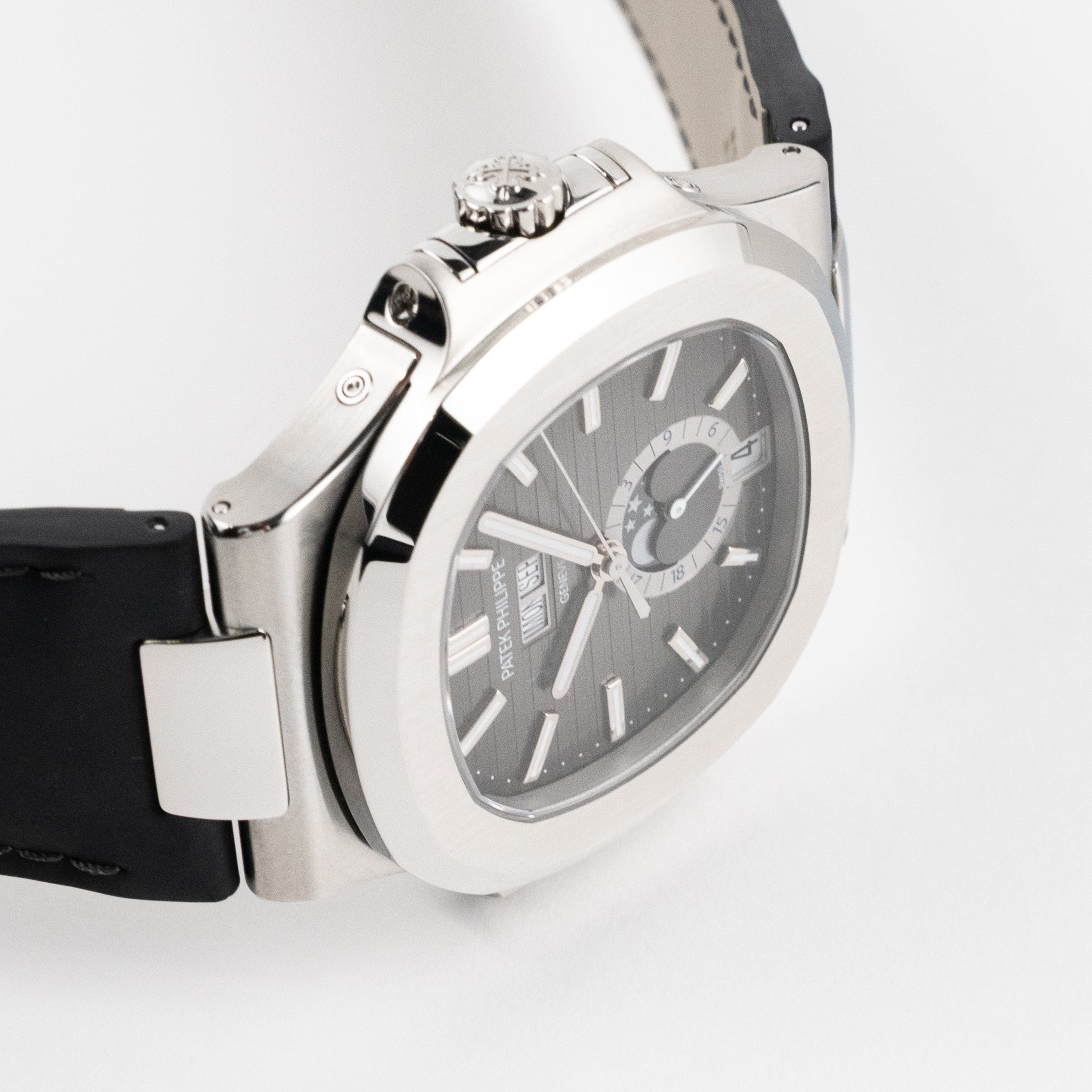 Patek Philippe Nautilus 5726A-001 Annual Calendar Moon Phases Stainless Steel Black Dial (2026)