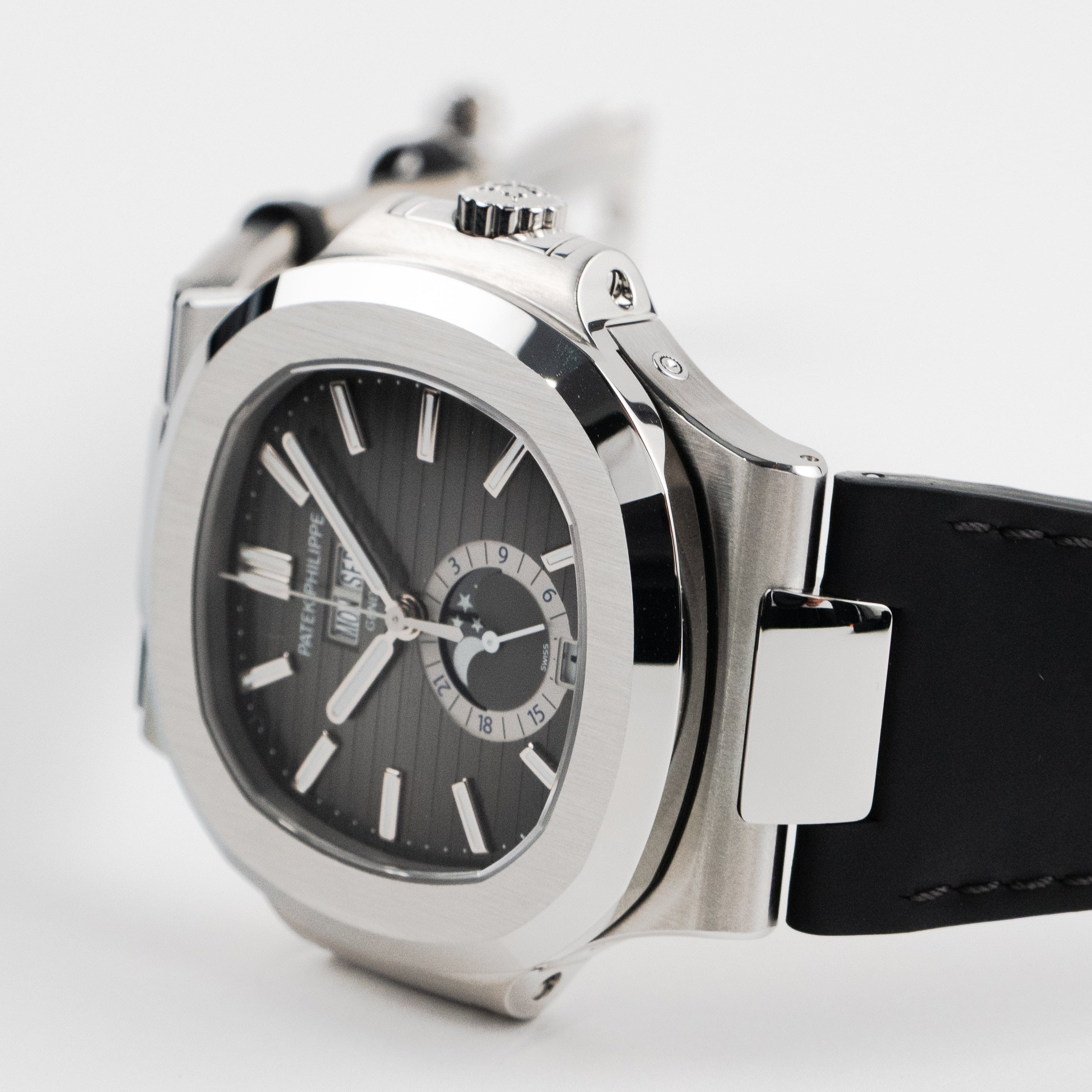 Patek Philippe Nautilus 5726A-001 Annual Calendar Moon Phases Stainless Steel Black Dial (2026)