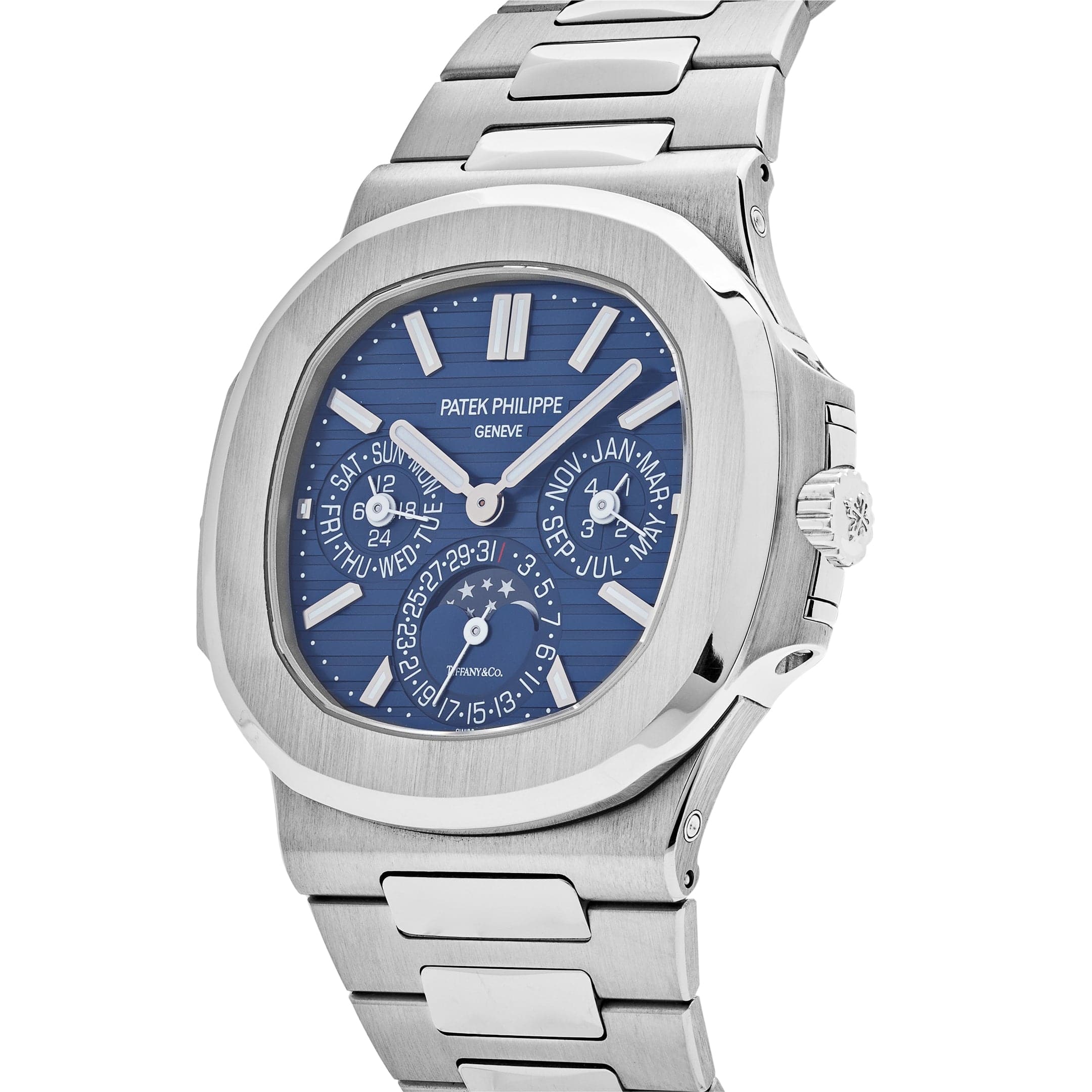 Patek Philippe Nautilus 5740/1G-001 Tiffany&Co. Perpetual Calendar Moon Phase White Gold Blue Dial (2019)