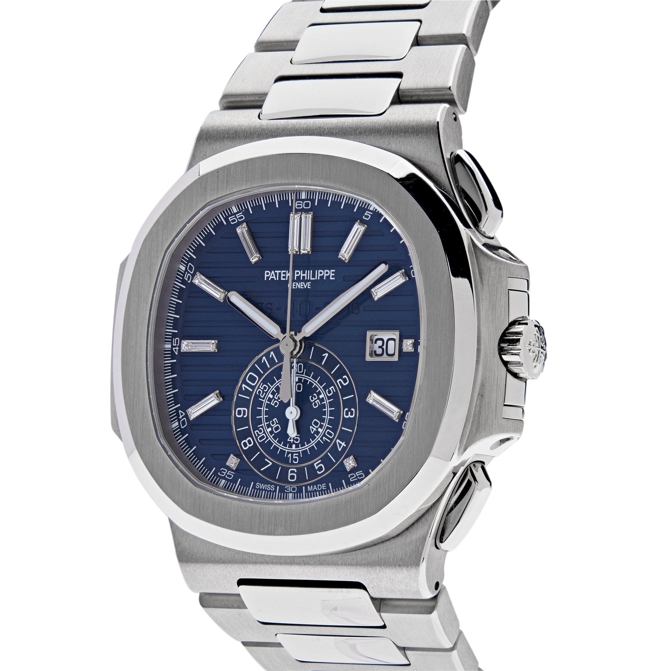 Luxury Watch Patek Philippe Nautilus 40th Anniversary White Gold Blue Dial 5976/1G-001 (2018) Wrist Aficionado