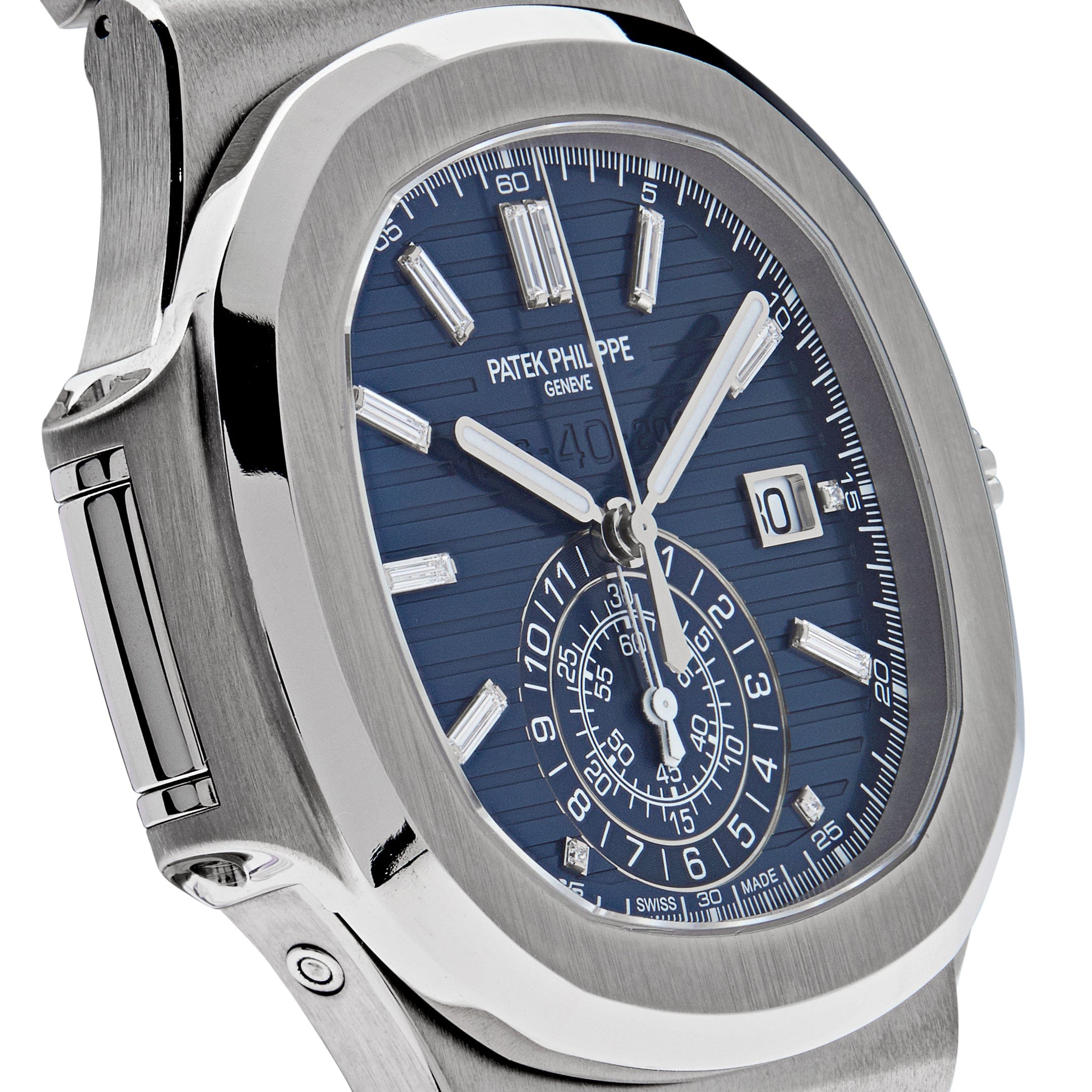 Luxury Watch Patek Philippe Nautilus 40th Anniversary White Gold Blue Dial 5976/1G-001 (2018) Wrist Aficionado