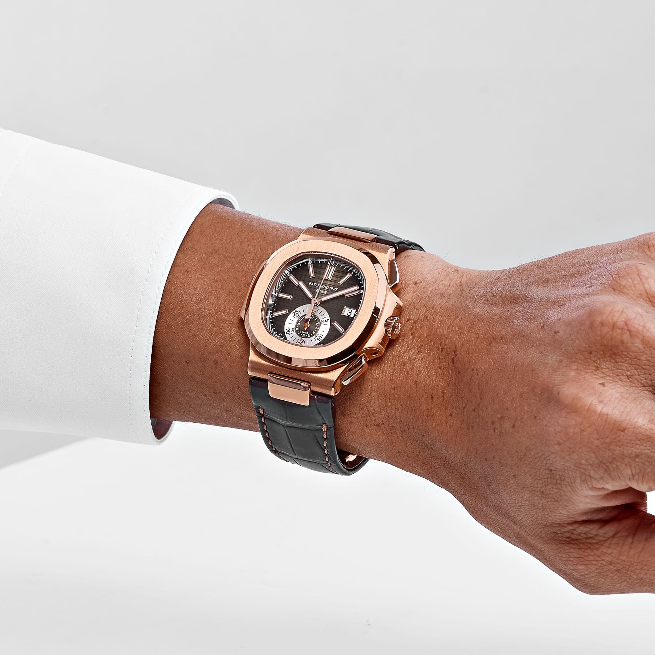 Patek Philippe Nautilus 5980R-001 Chronograph Rose Gold Brown Dial (2023)