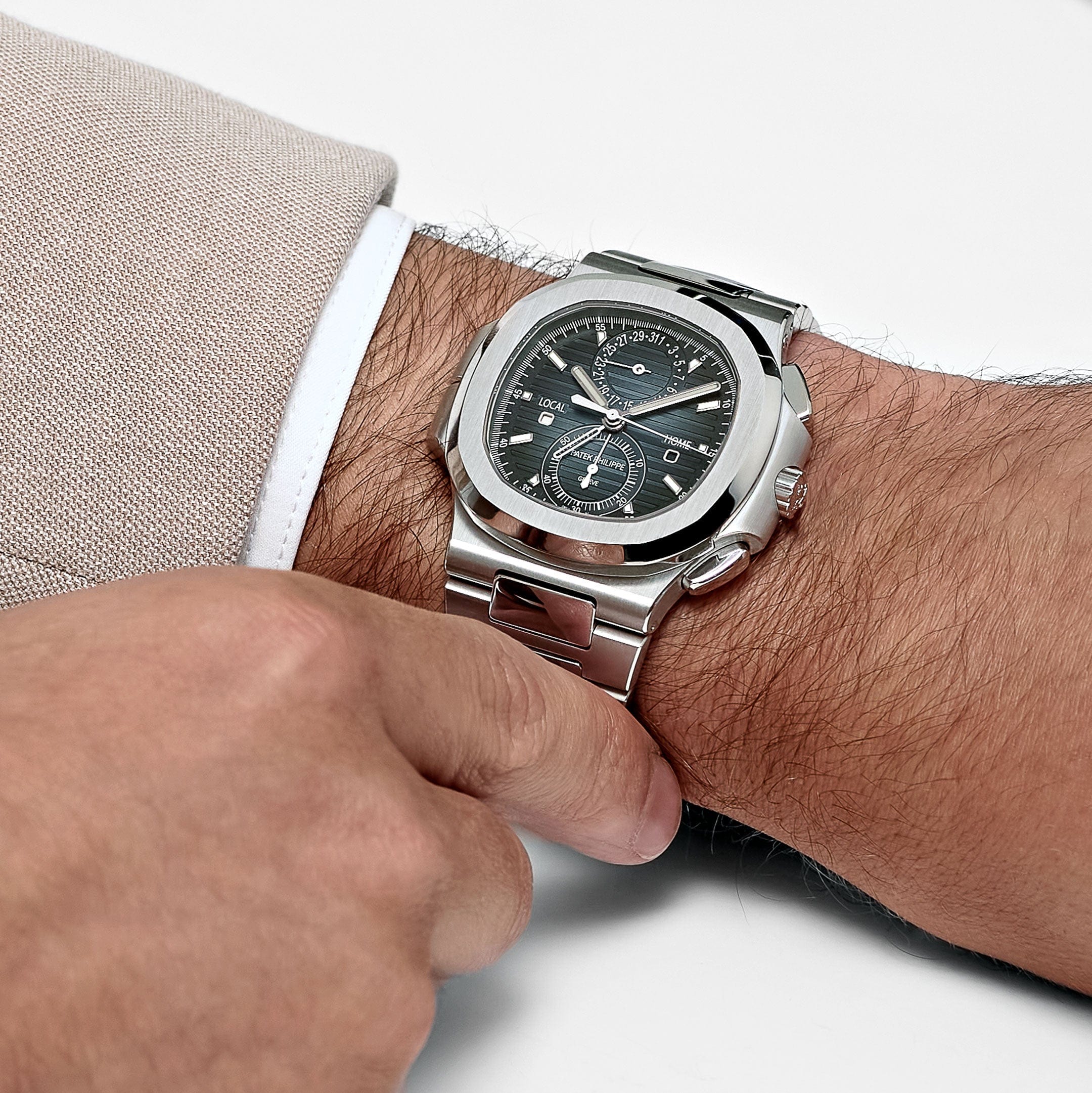 Patek Philippe Nautilus 5990/1A-011 'Travel Time' Flyback Chronograph Stainless Steel Blue Dial (2025)