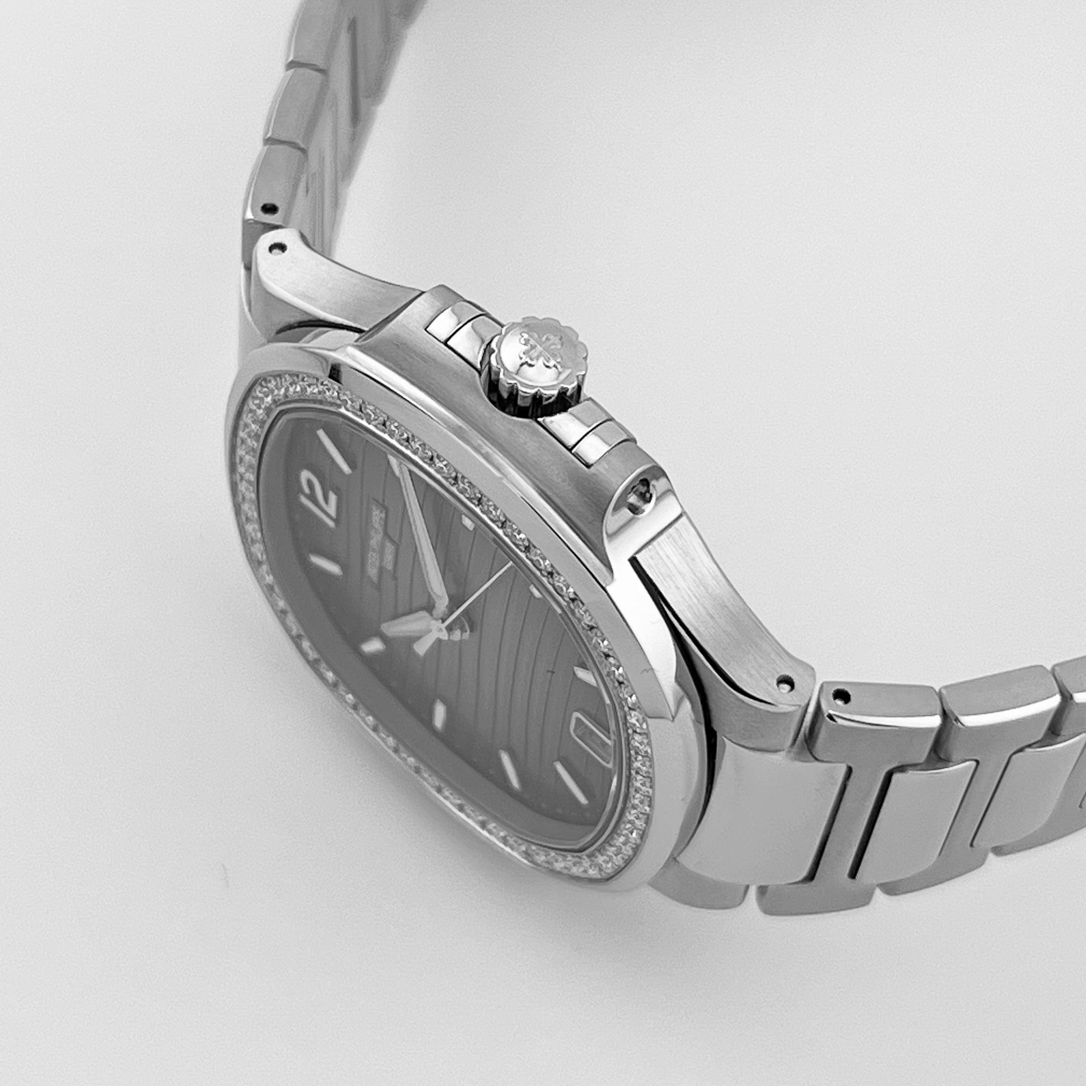 Patek Philippe Nautilus 7118/1200A-011 'Ladies' Stainless Steel Grey Dial Diamond Bezel (2025)