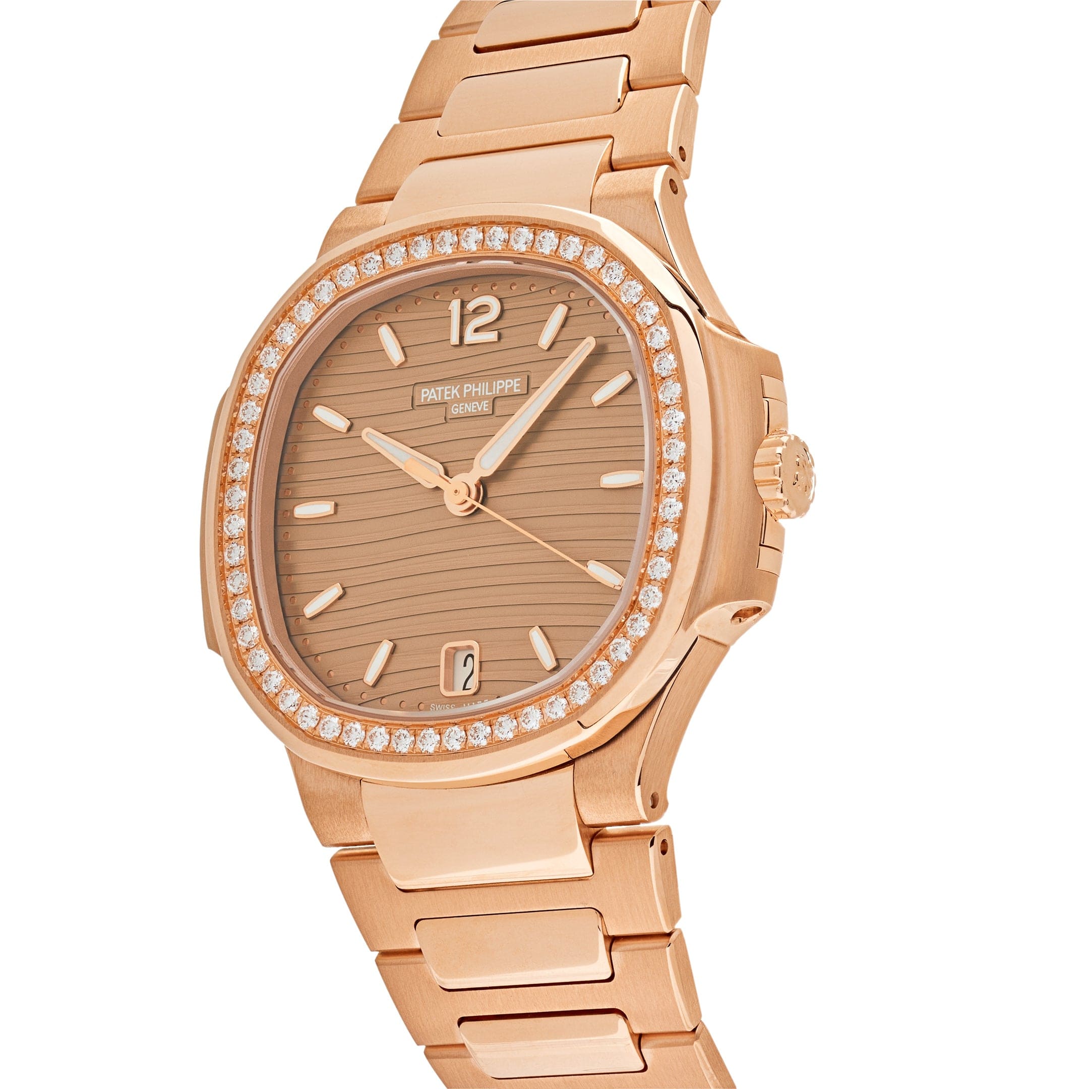 Luxury Watch Patek Philippe Nautilus 35.2mm Rose Gold 7118/1200R-010 Wrist Aficionado