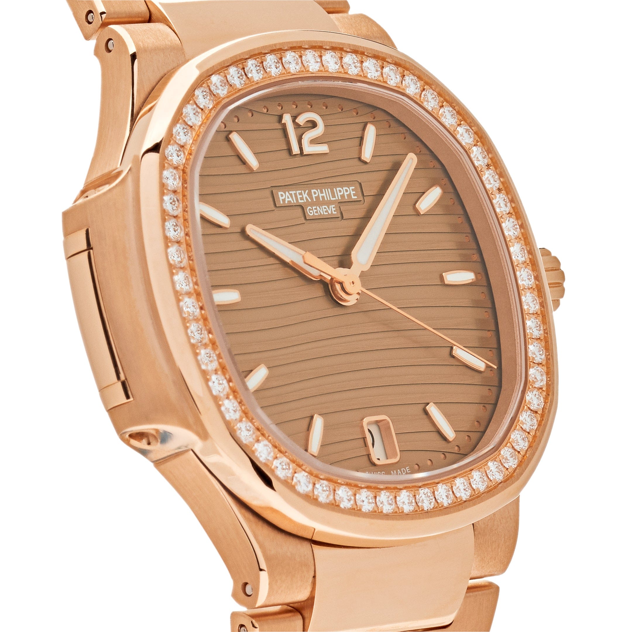 Luxury Watch Patek Philippe Nautilus 35.2mm Rose Gold 7118/1200R-010 Wrist Aficionado