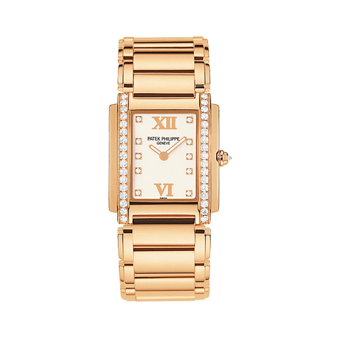 Patek Philippe Twenty-4 Ladies Watch Rose Gold Diamonds 4910/11R-011 Wrist Aficionado