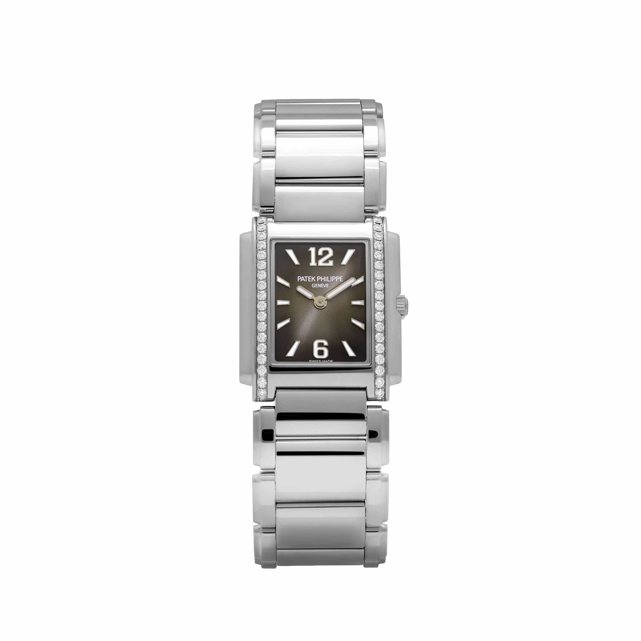 Patek Philippe Twenty-4 4910/1200A-010 'Ladies' Stainless Steel Gray Dial Diamond Bezel Quartz (2024)