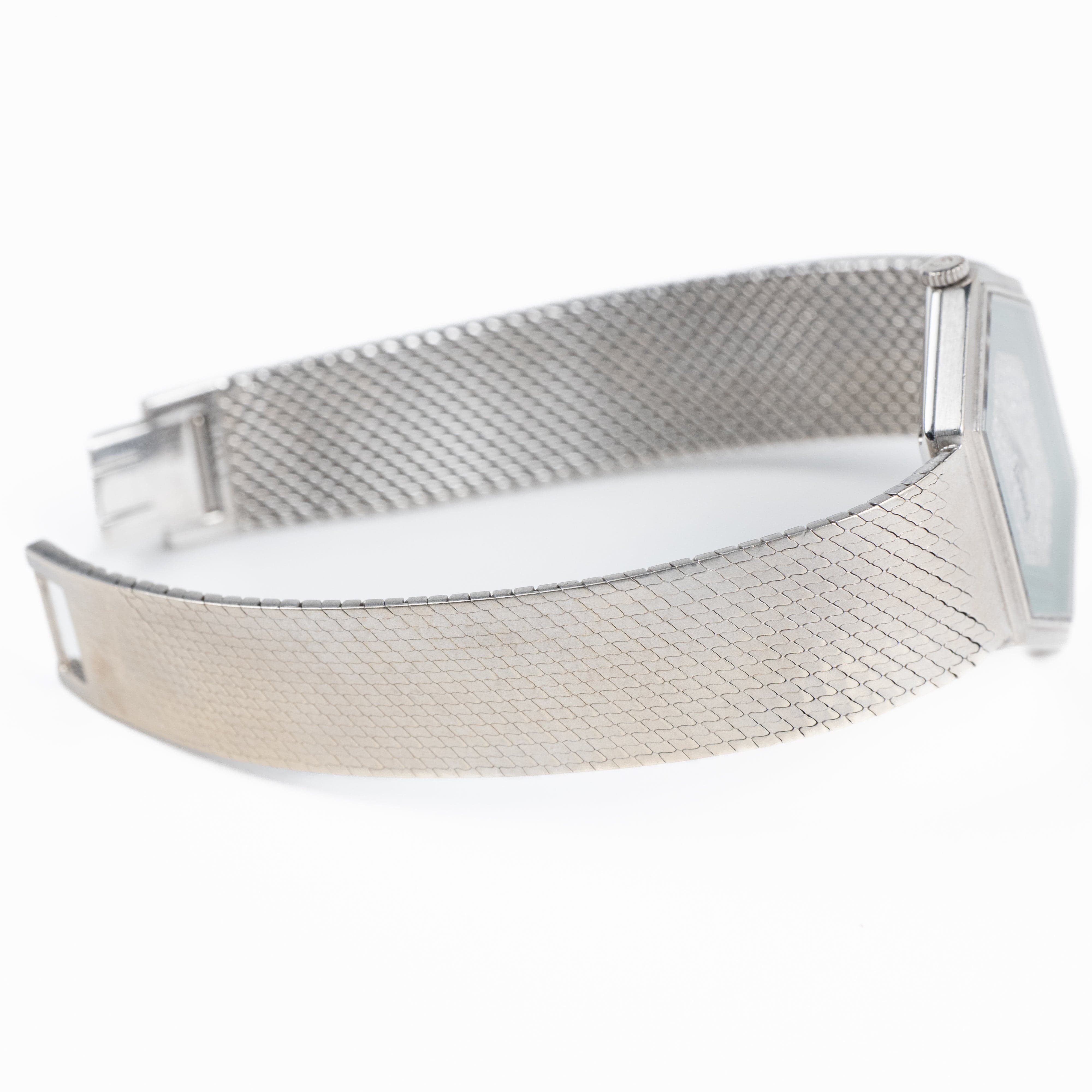 Piaget 9557B2 Hexagon White Gold Malachite Diamond Dial