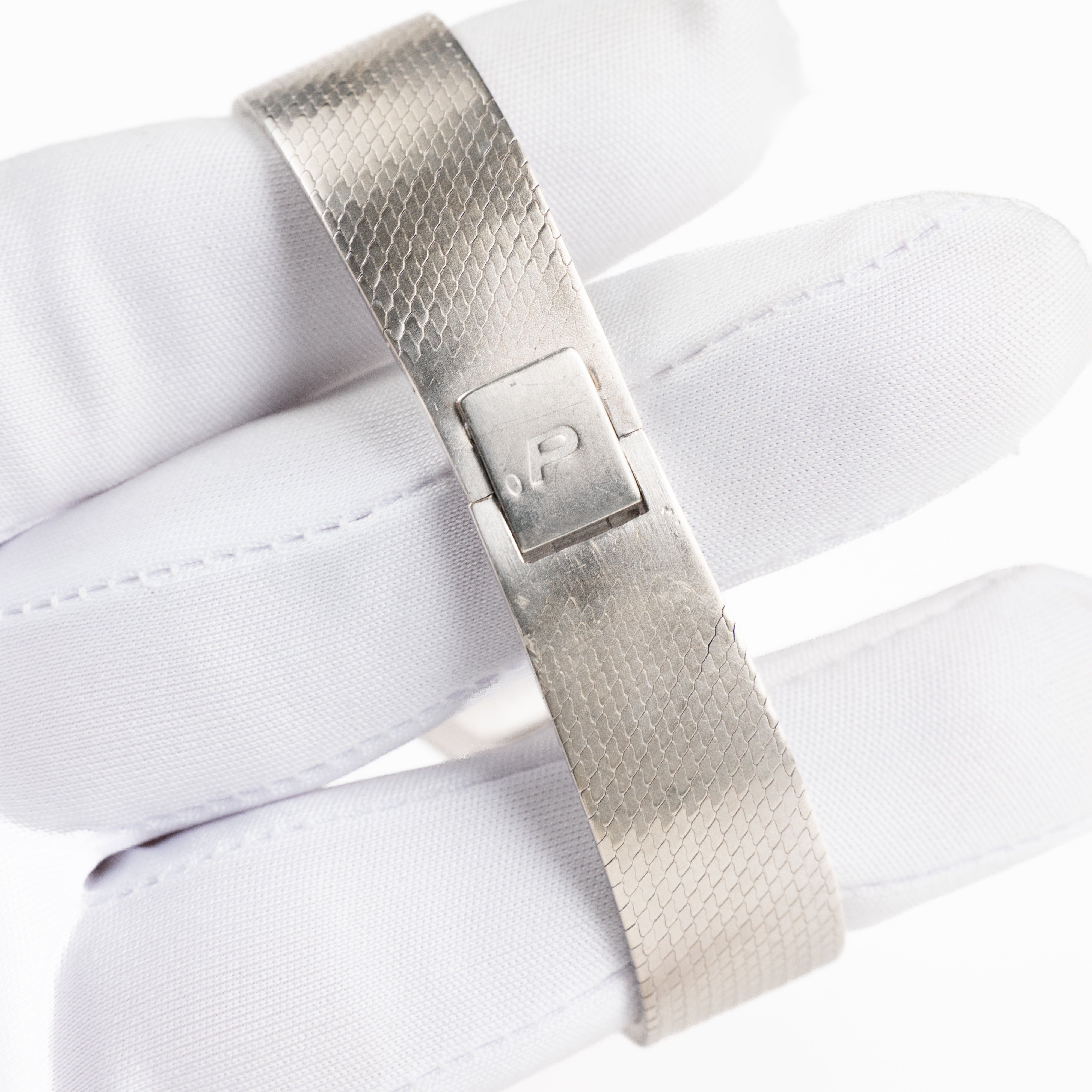 Piaget 9557B2 Hexagon White Gold Malachite Diamond Dial