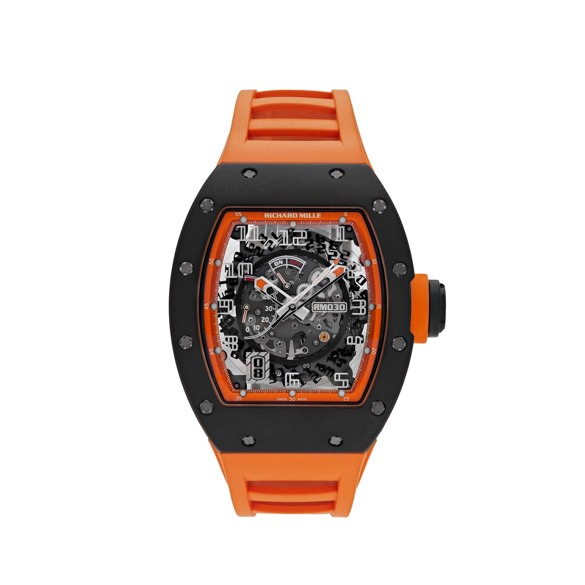 Richard Mille Orange Strap On Wrist Nadal 27 Orange Richard Mille