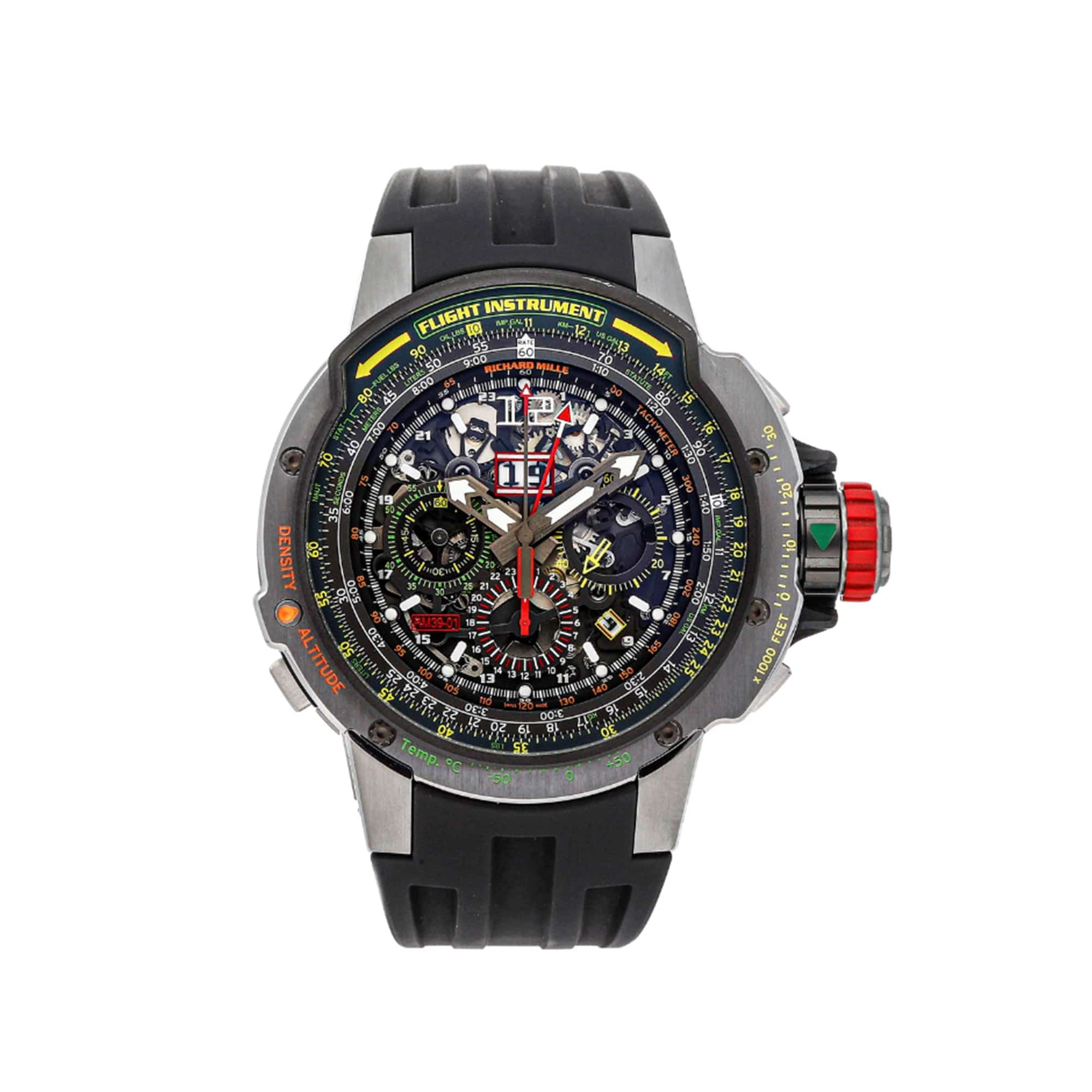 Luxury Watch Richard Mille Automatic Winding Flyback Chronograph Aviation RM39-01 Wrist Aficionado