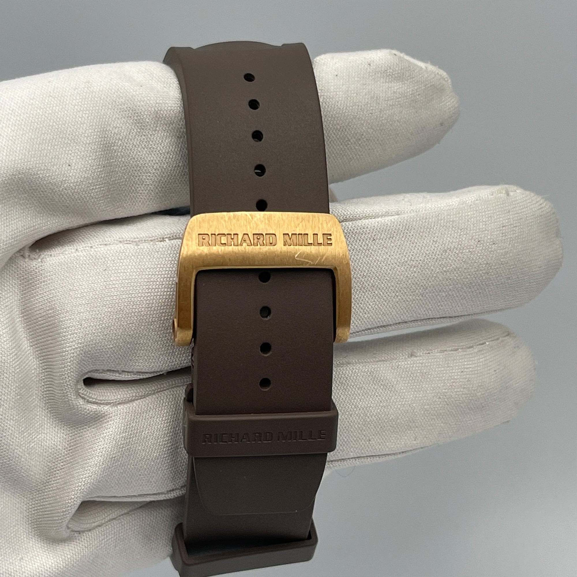 Luxury Watch Richard Mille Brown Ceramic Rose Gold TZP Asia Edition RM011 Wrist Aficionado