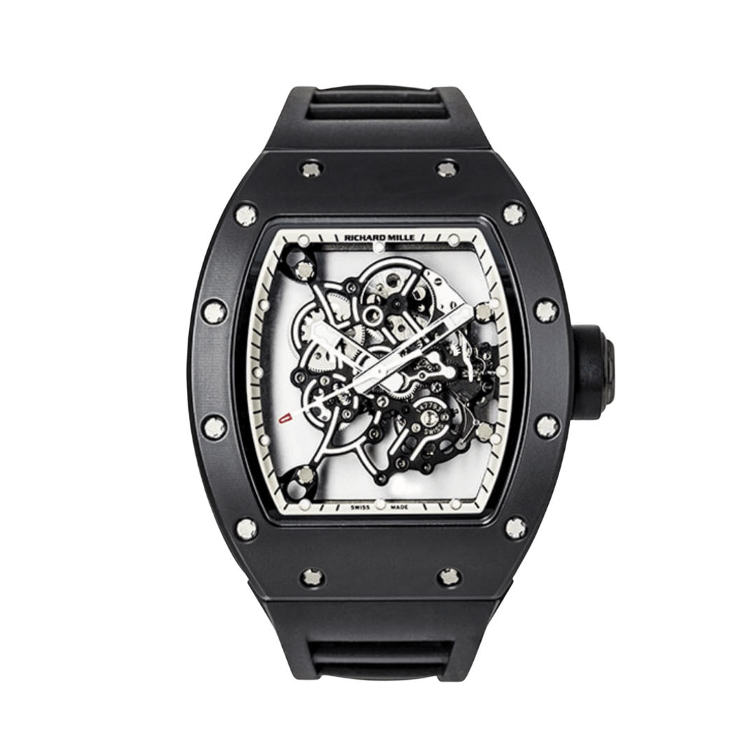 Luxury Watch Richard Mille Ceramic Bubba Watson White Drive (Americas) RM055 Wrist Aficionado
