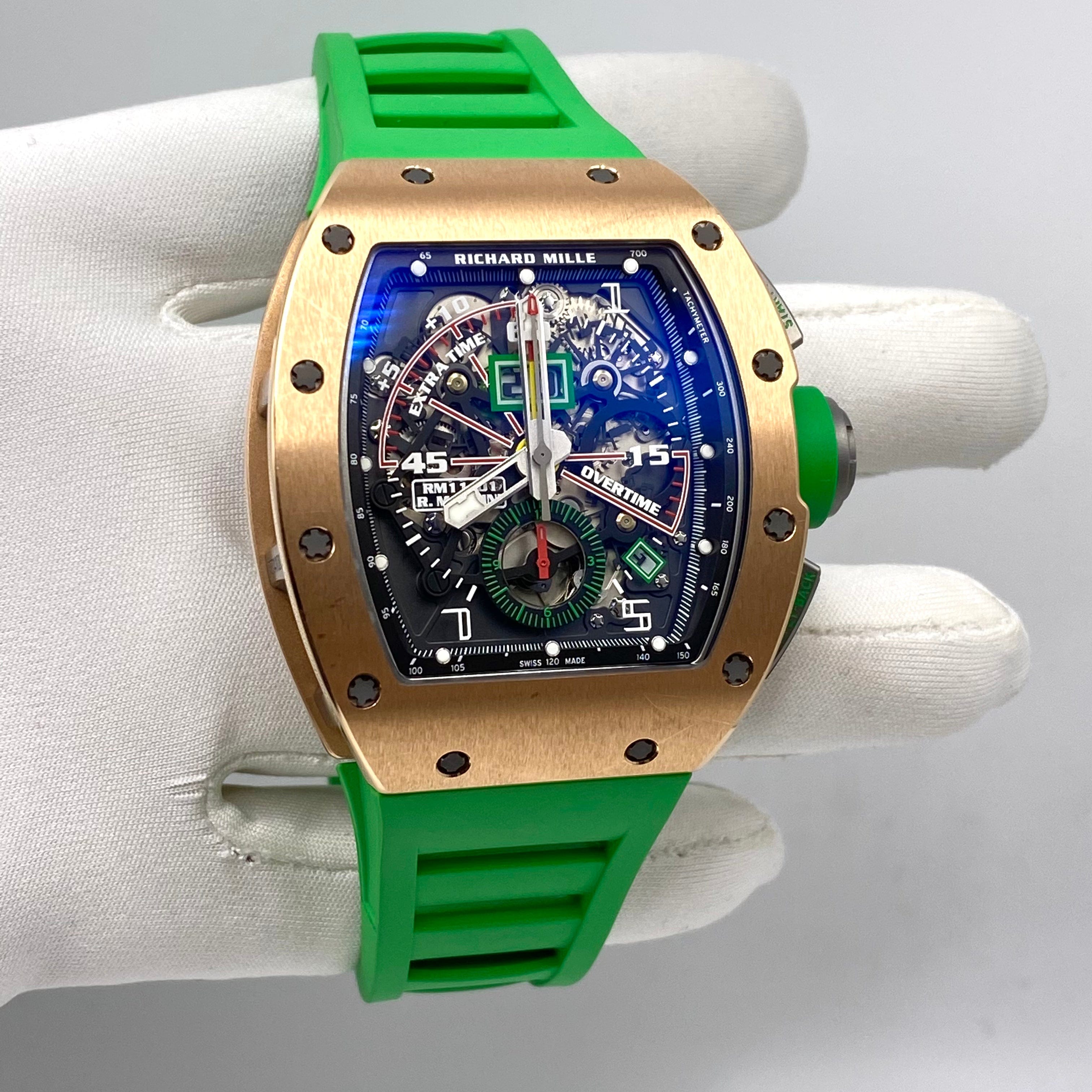Luxury Watch Richard Mille Flyback Robert Mancini Rose Gold & Titanium RM11-01 Wrist Aficionado