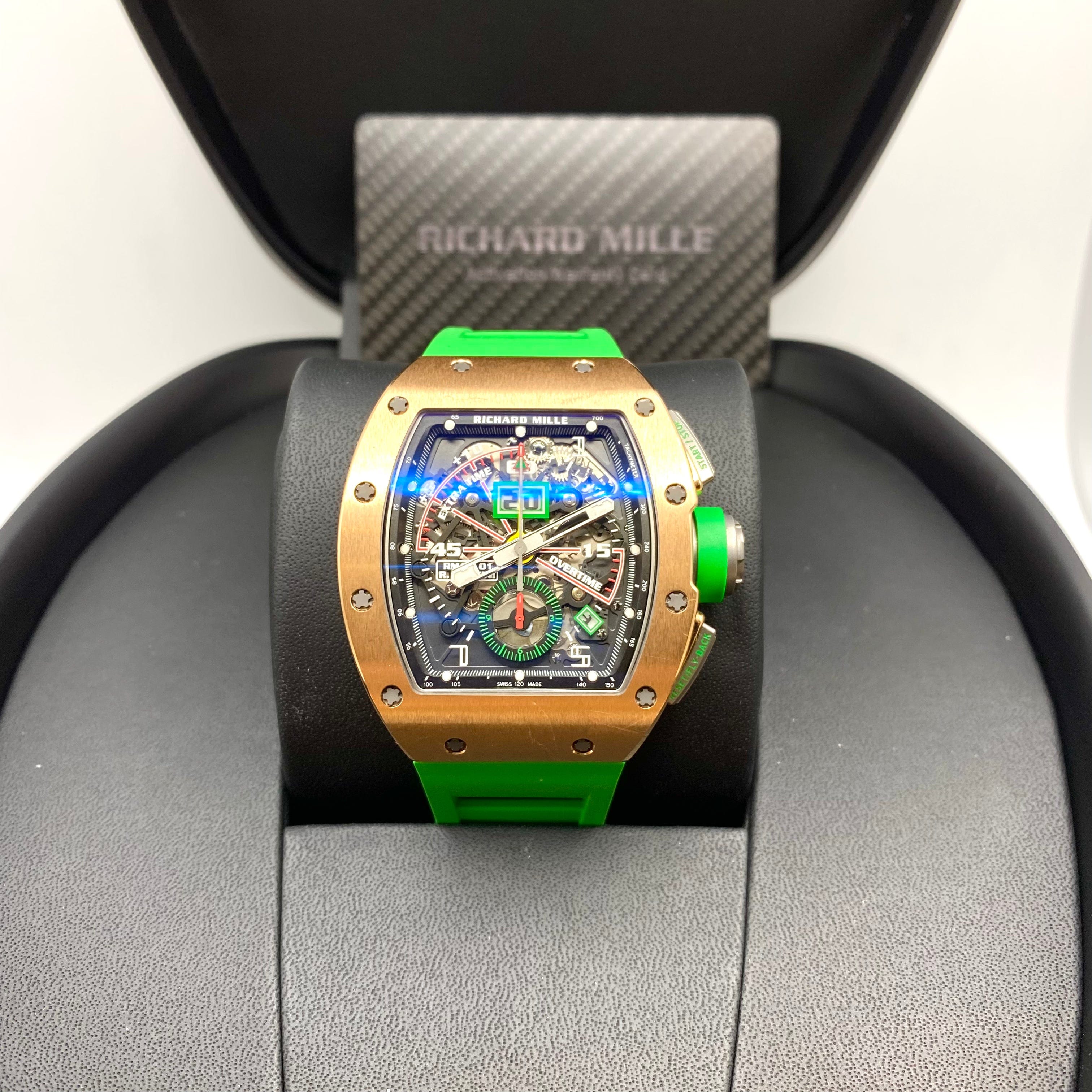 Luxury Watch Richard Mille Flyback Robert Mancini Rose Gold & Titanium RM11-01 Wrist Aficionado