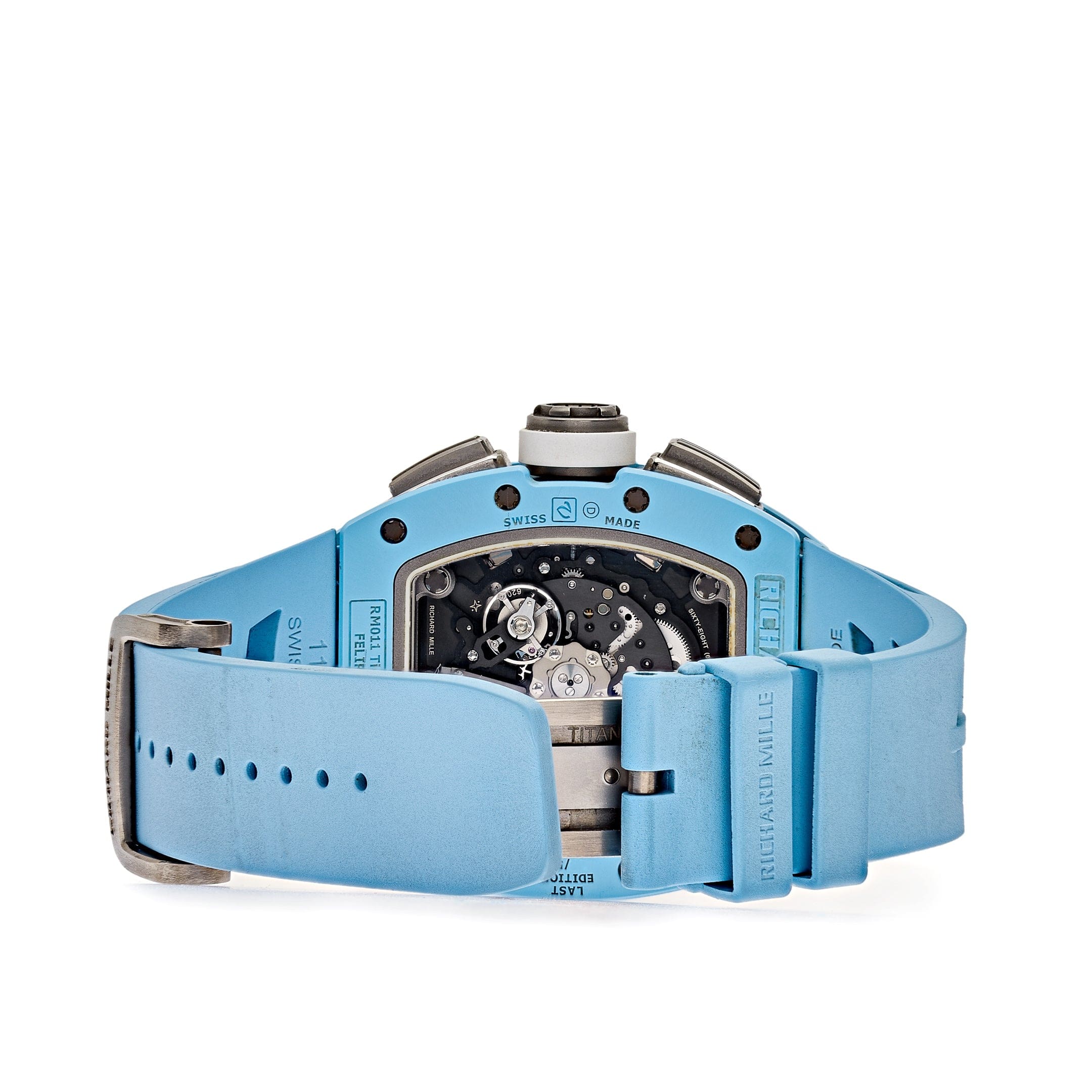 Luxury Watch Richard Mille Baby Blue Ceramic Last Edition Felipe Massa RM011 Wrist Aficionado