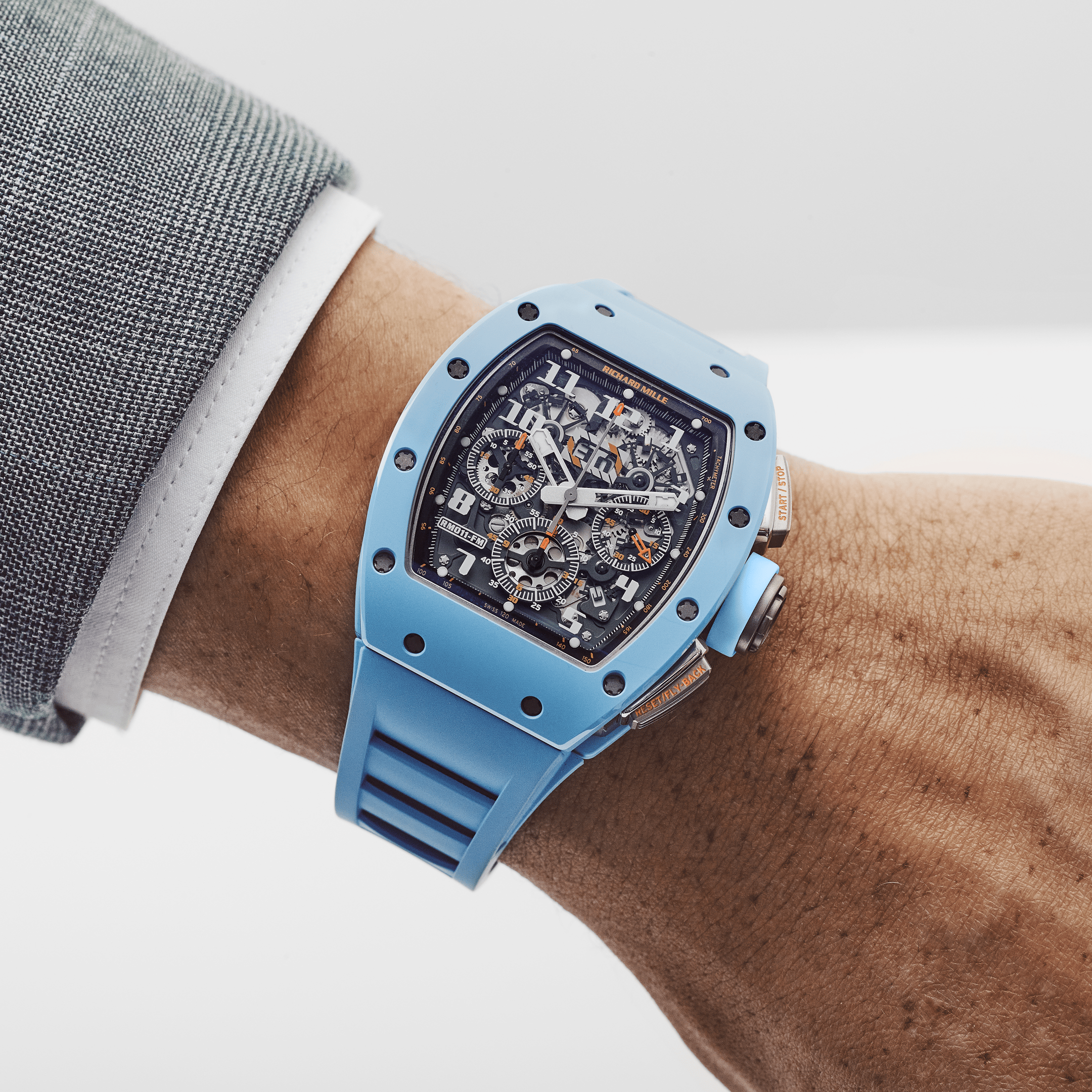Richard Mille RM 011 Baby Blue Ceramic Felipe Massa Last Limited Edition of 50 (2019)