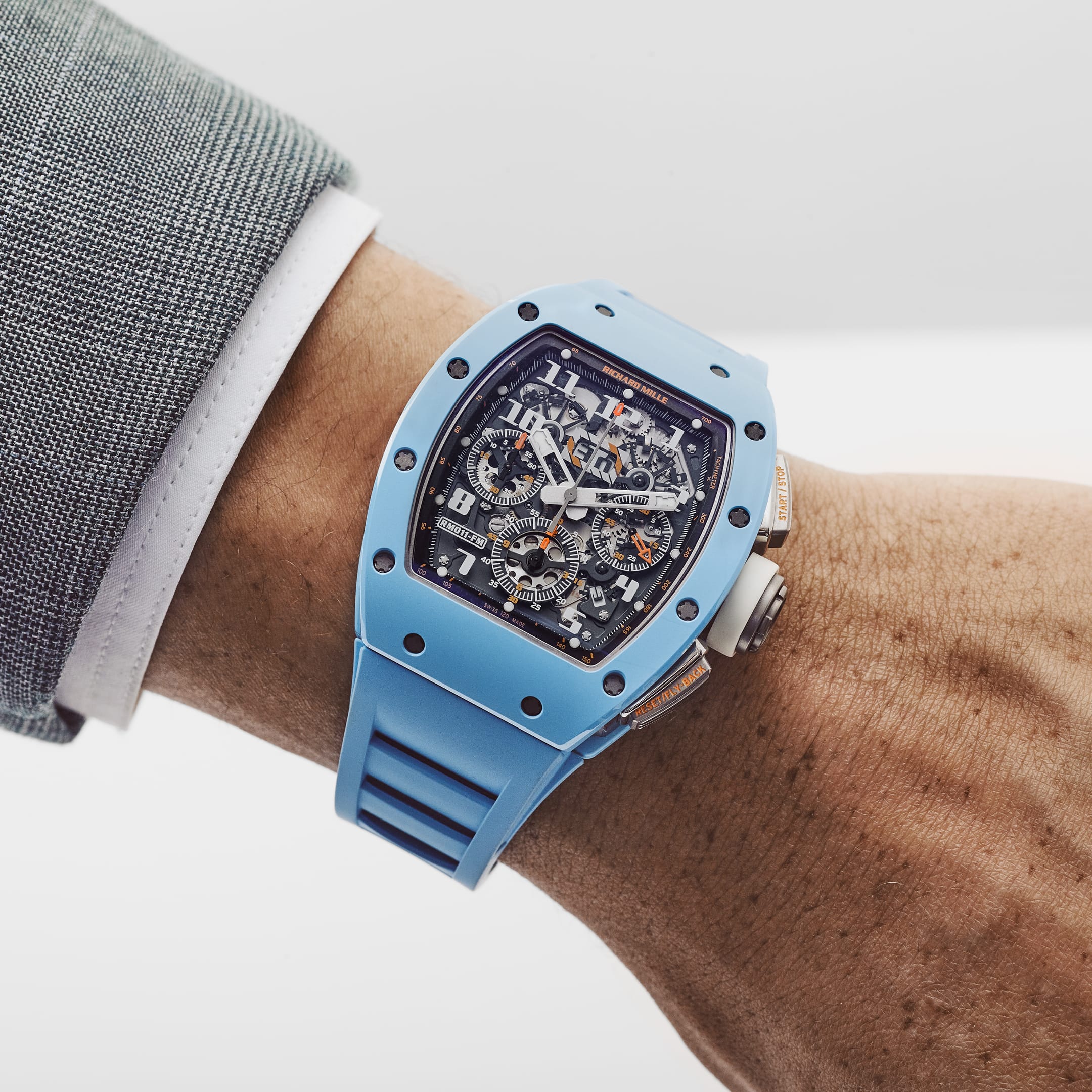 Richard Mille RM 011 Baby Blue Ceramic Felipe Massa Last Limited Edition of 50