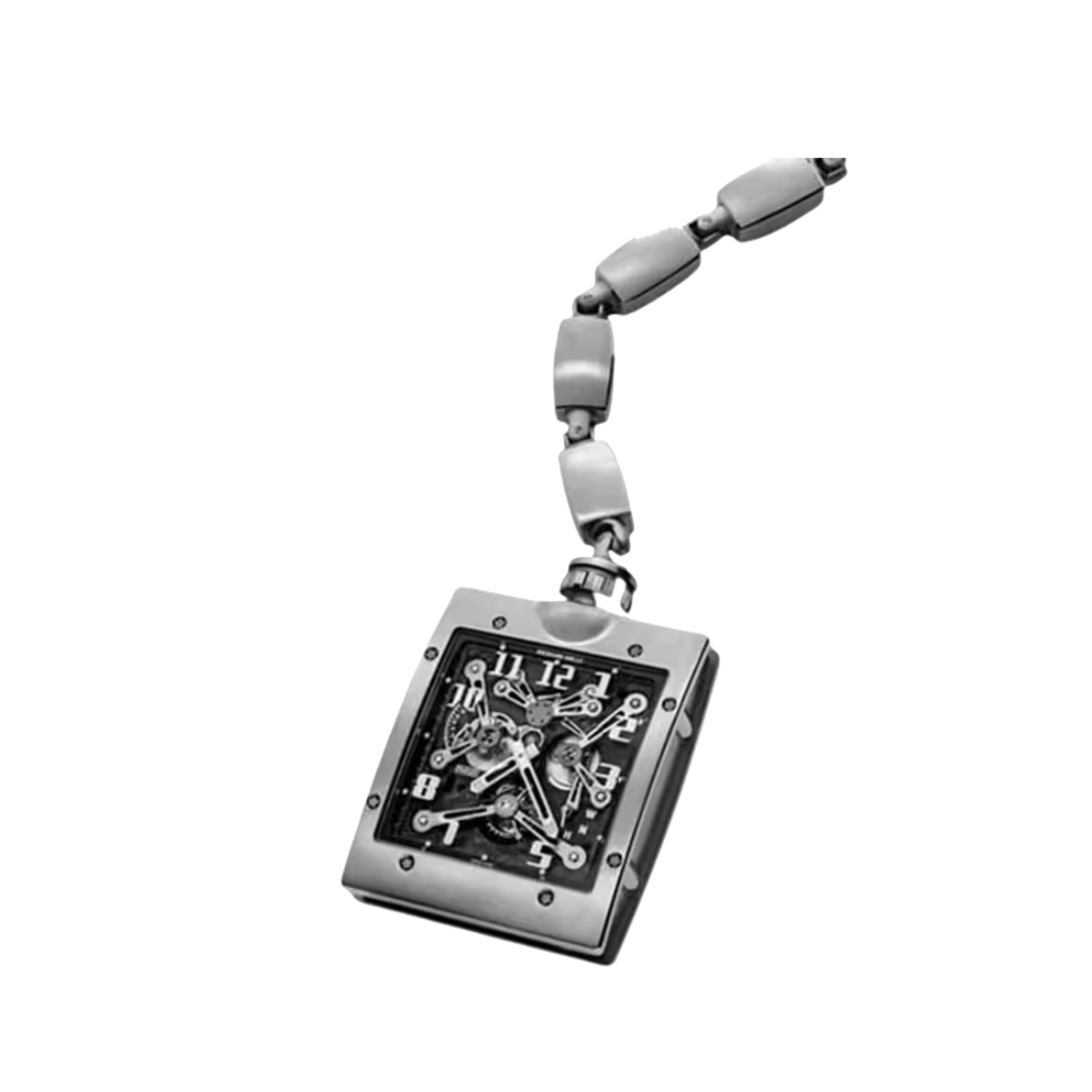 Richard Mille RM 020 Pocket Watch Tourbillon Titanium Skeleton Dial Limited Edition