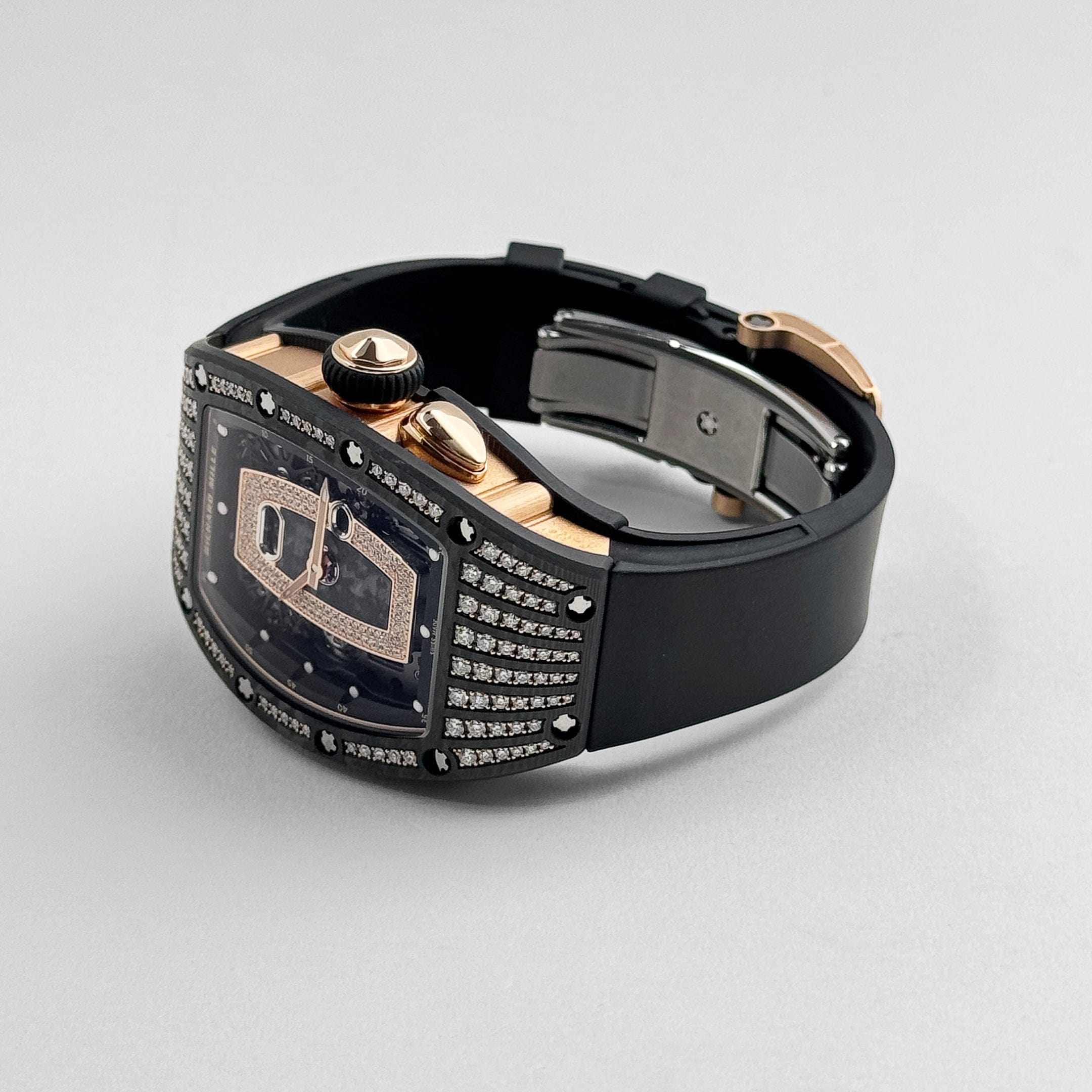 Richard Mille RM 037 Rose Gold Carbon TPT Diamond Set Skeleton Dial (2022)