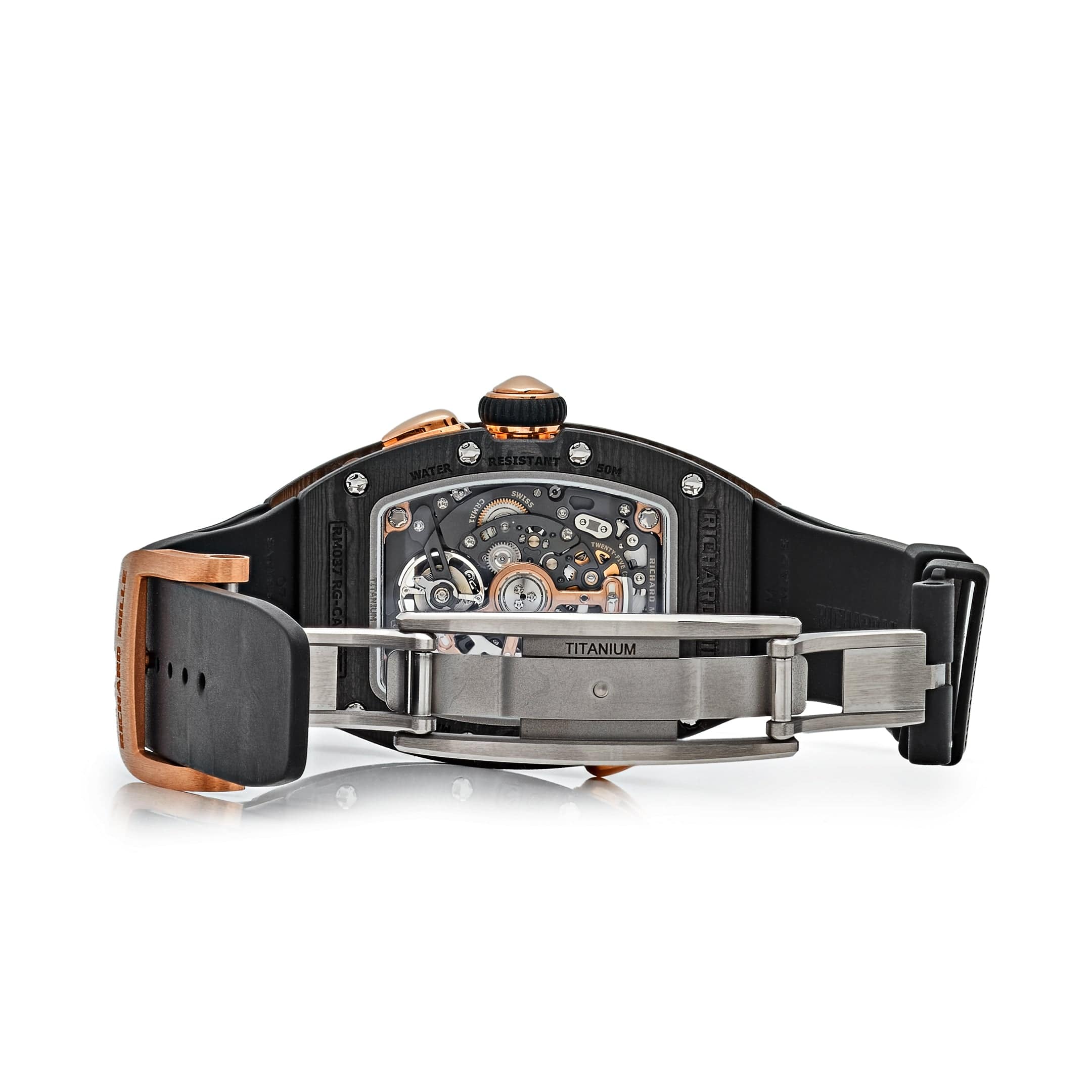Richard Mille RM 037 Rose Gold Carbon TPT Diamond Set Skeleton Dial (2022)