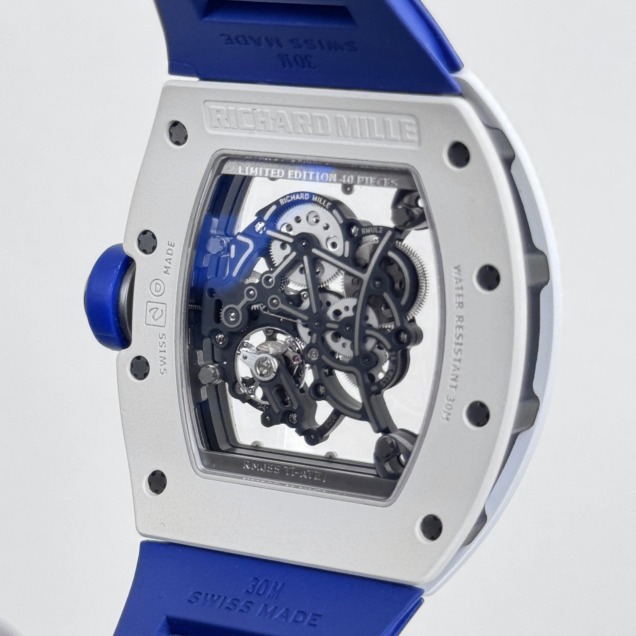 Richard Mille RM 055 Bubba Watson Japan Edition White Ceramic Titanium Blue Rubber (2015)