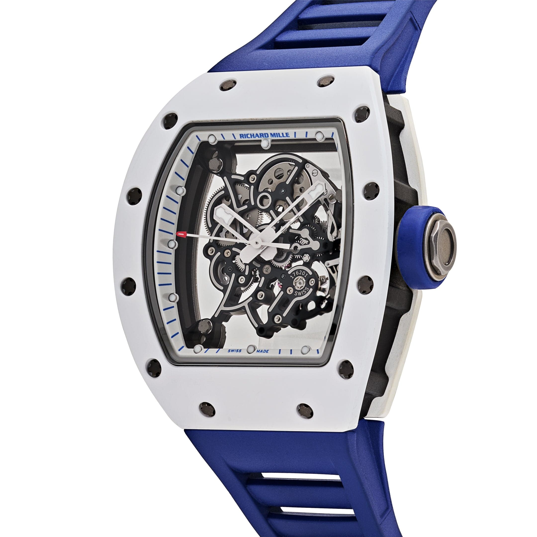 Richard Mille RM 055 Bubba Watson Japan Edition White Ceramic Titanium Blue Rubber