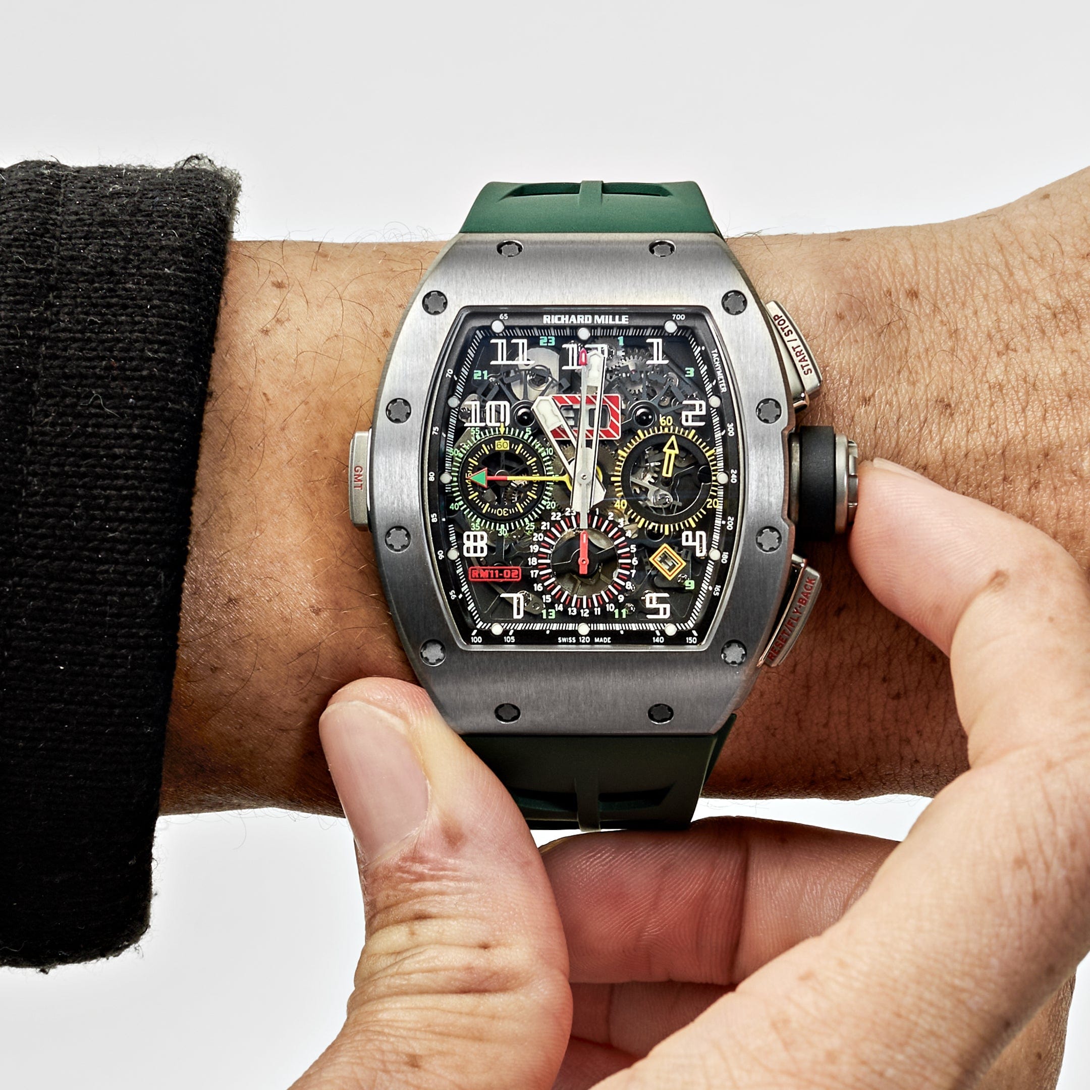 Richard Mille RM 11-02 Titanium Flyback Chronograph GMT Openworked