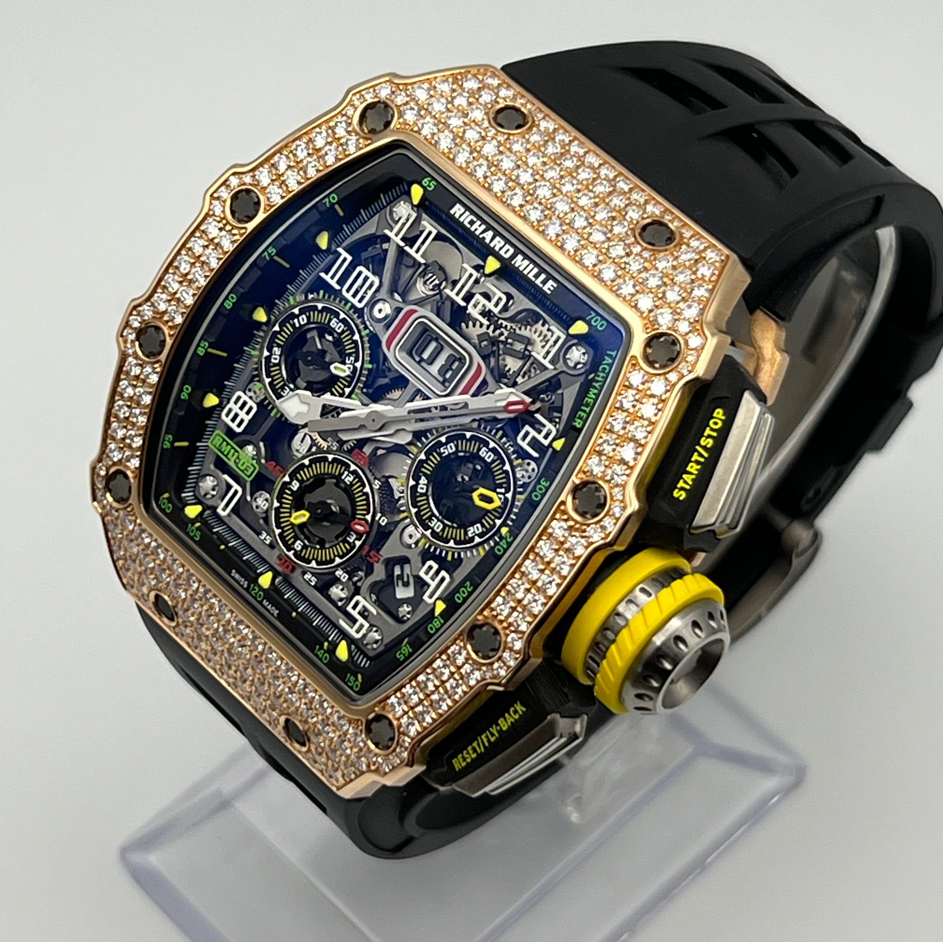 Richard Mille RM 11-03 Flyback Chronograph Diamond Set Rose Gold